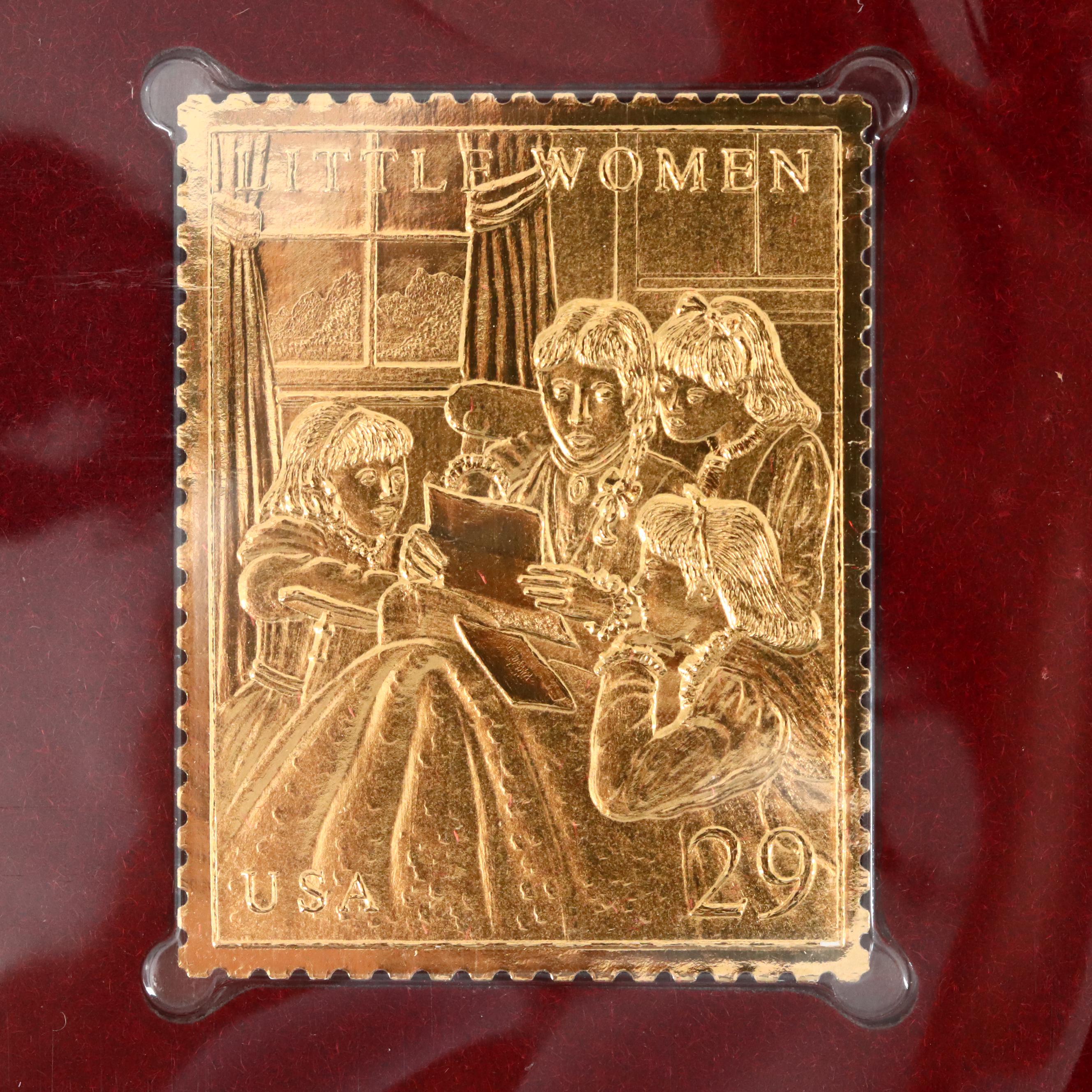 "Golden Replicas of United States Stamps" Two Album Collection EBTH