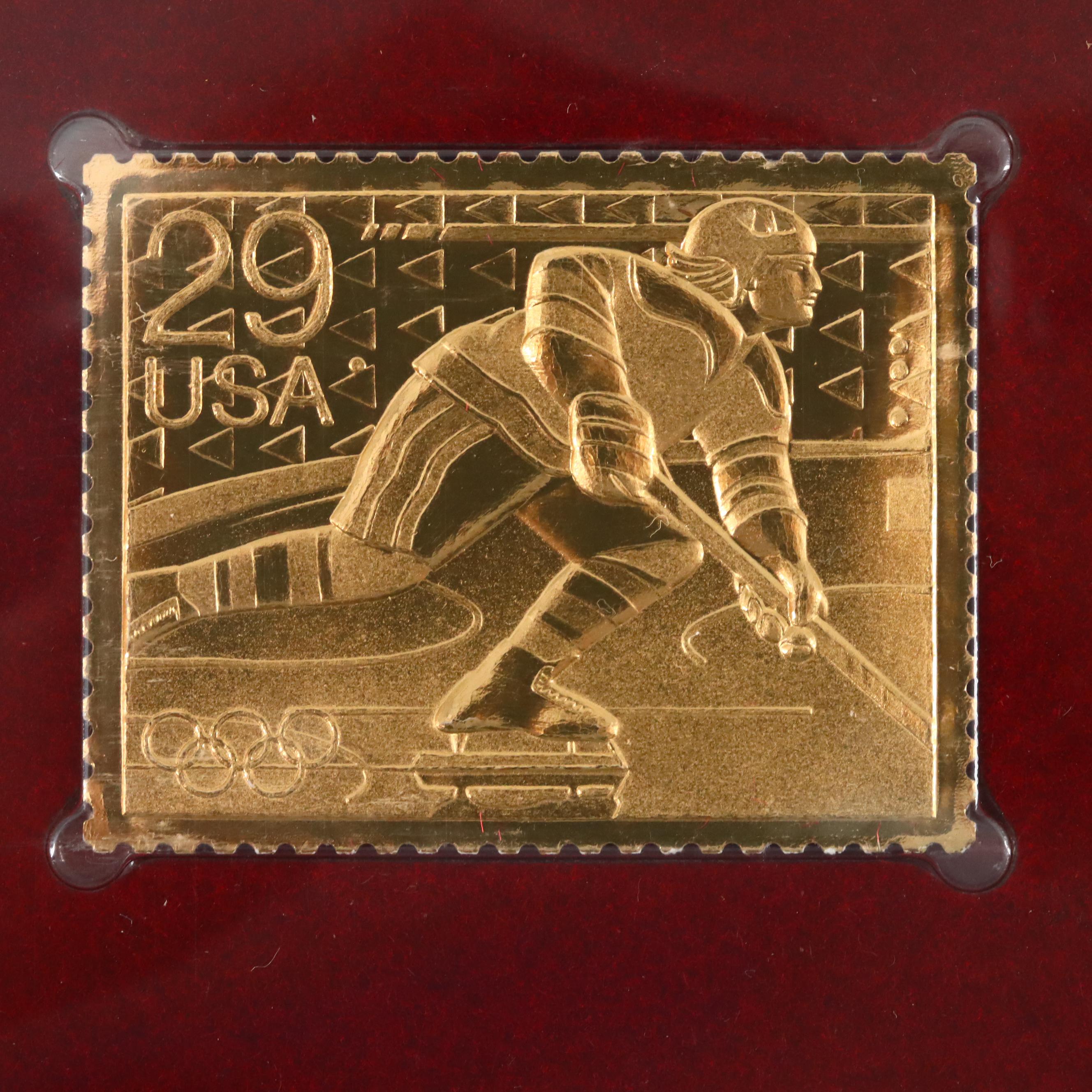 "Golden Replicas of United States Stamps" Two Album Collection EBTH