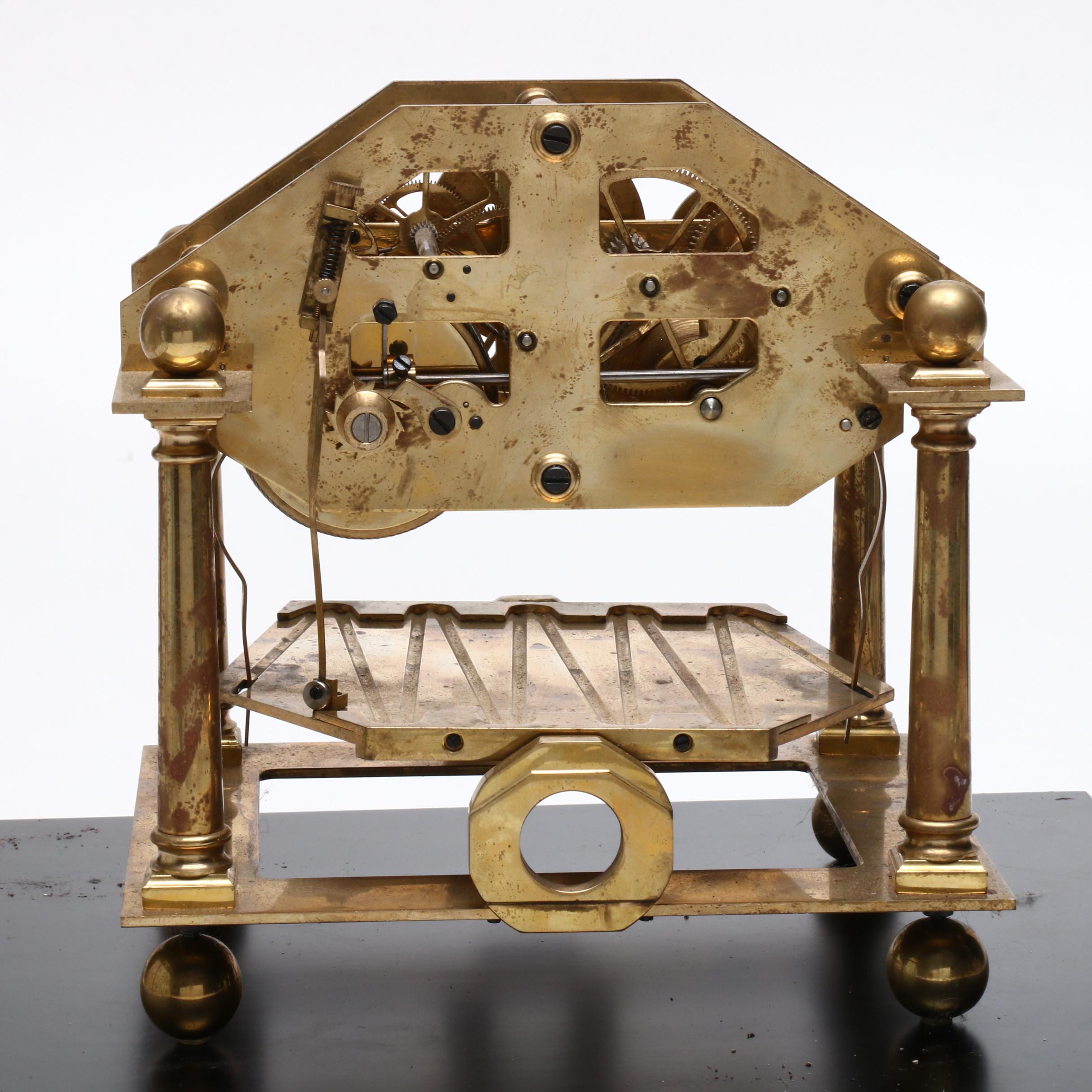 English Traditional Congreve Model Rolling Ball Clock with Key and Case