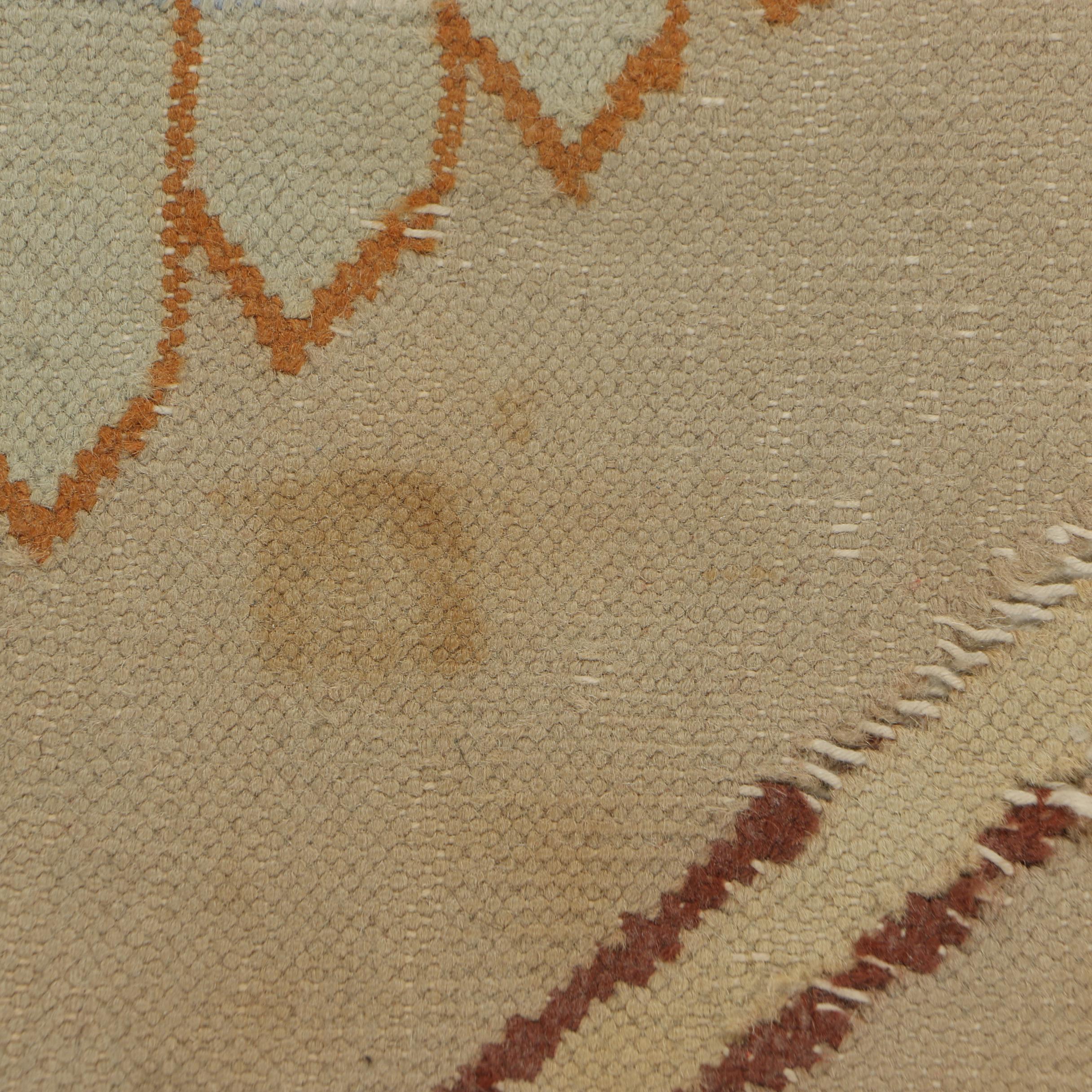 Handwoven Turkish Wool Kilim Remnant Rug EBTH