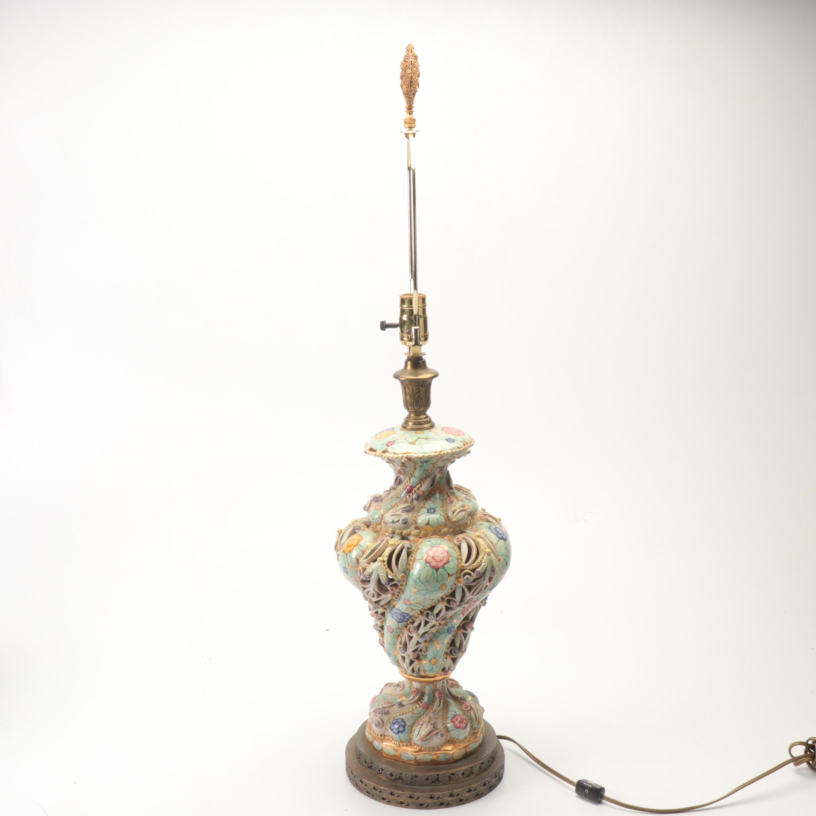 Capodimonte Style Ceramic Table Lamp EBTH