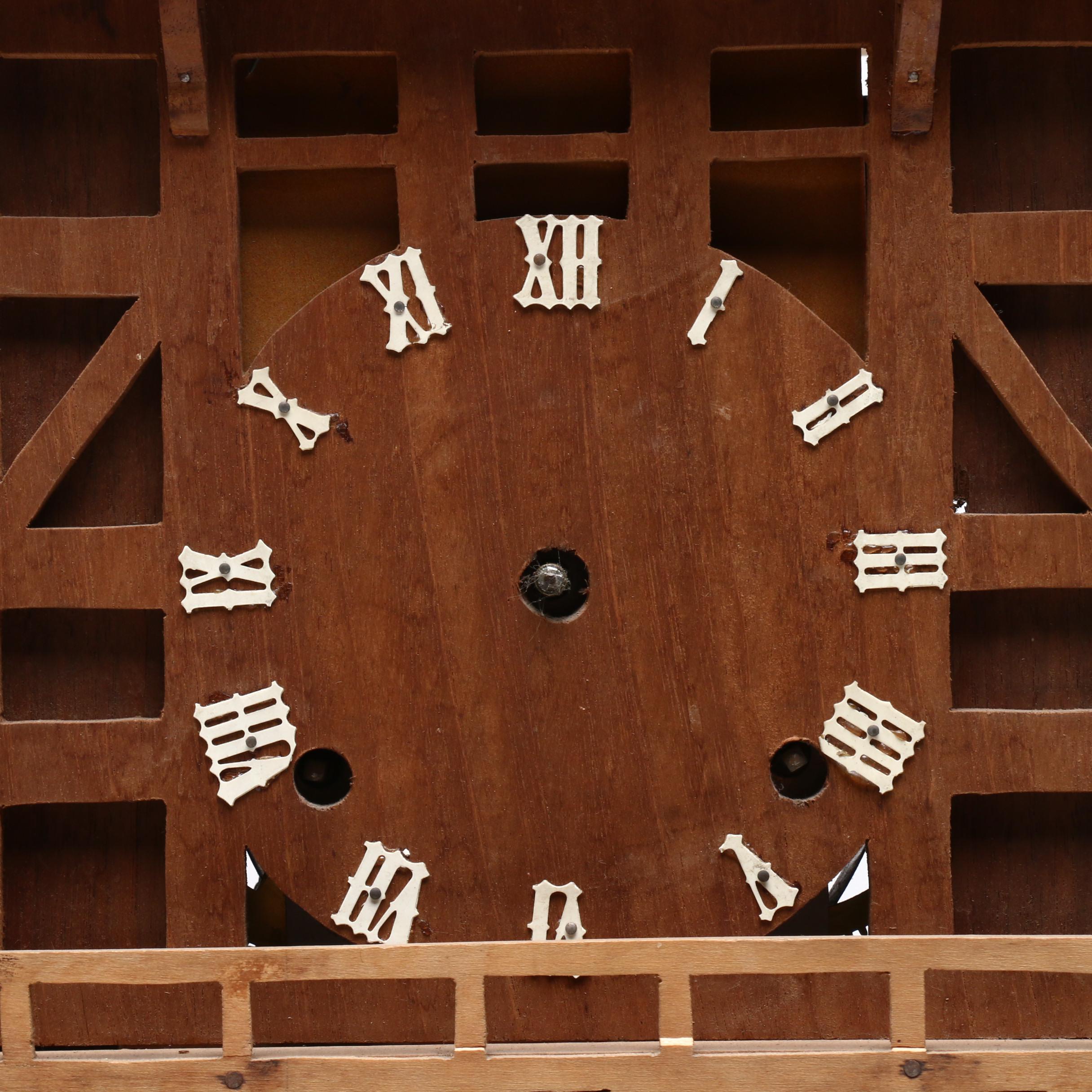 Carved Wooden Mantel Clock EBTH