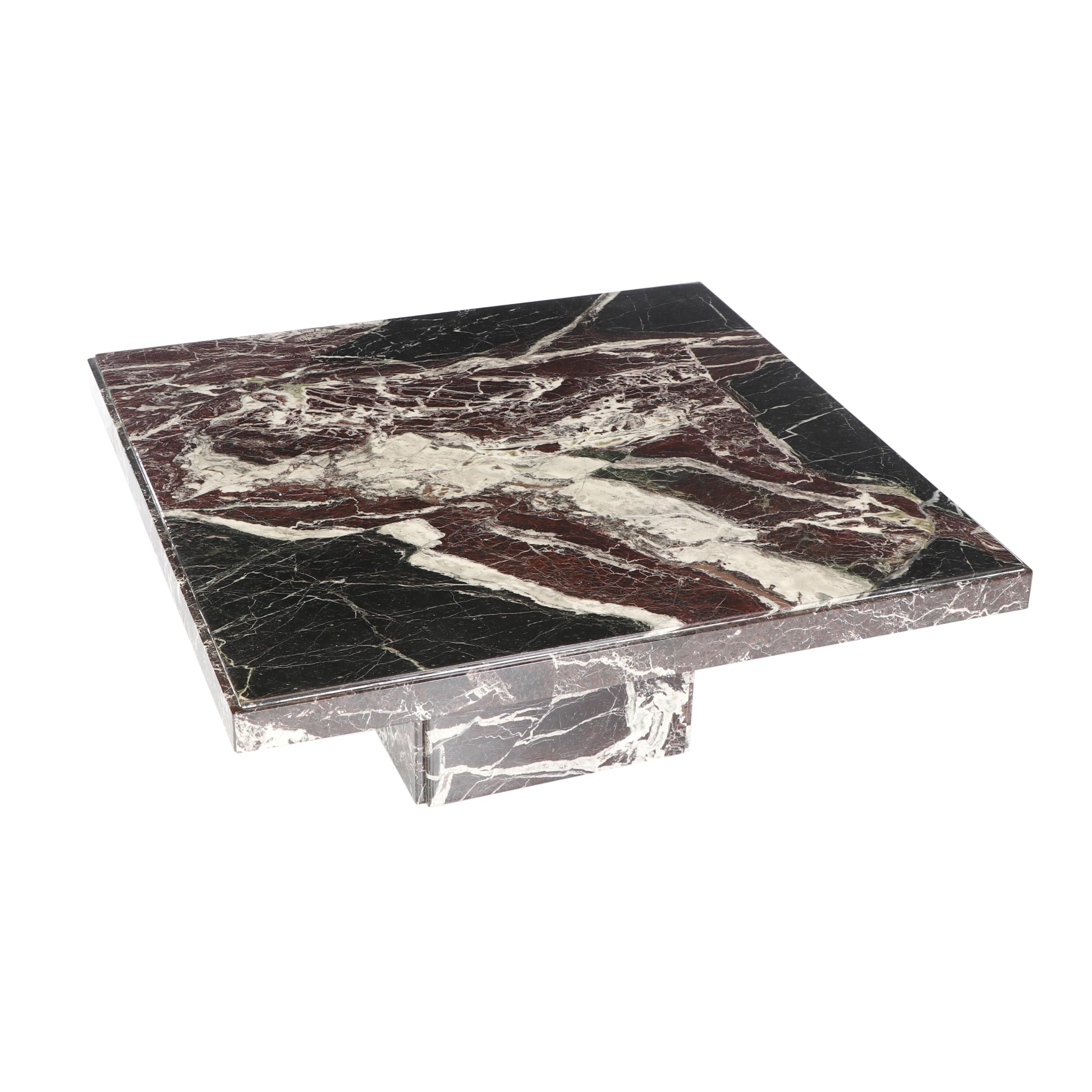 Italian Black Marble Modern Coffee Table EBTH
