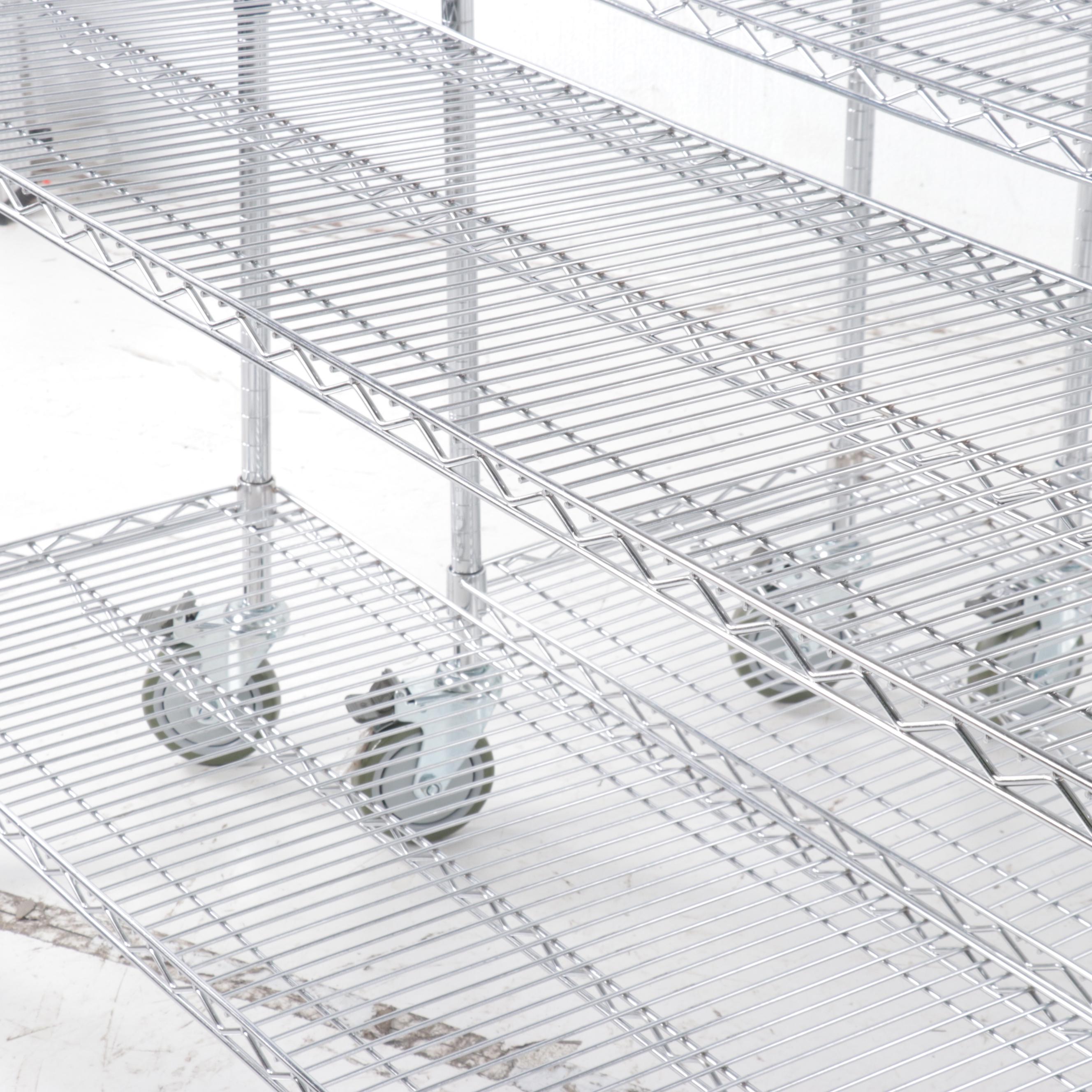 Uline Metal Industrial Rolling Storage Shelves EBTH