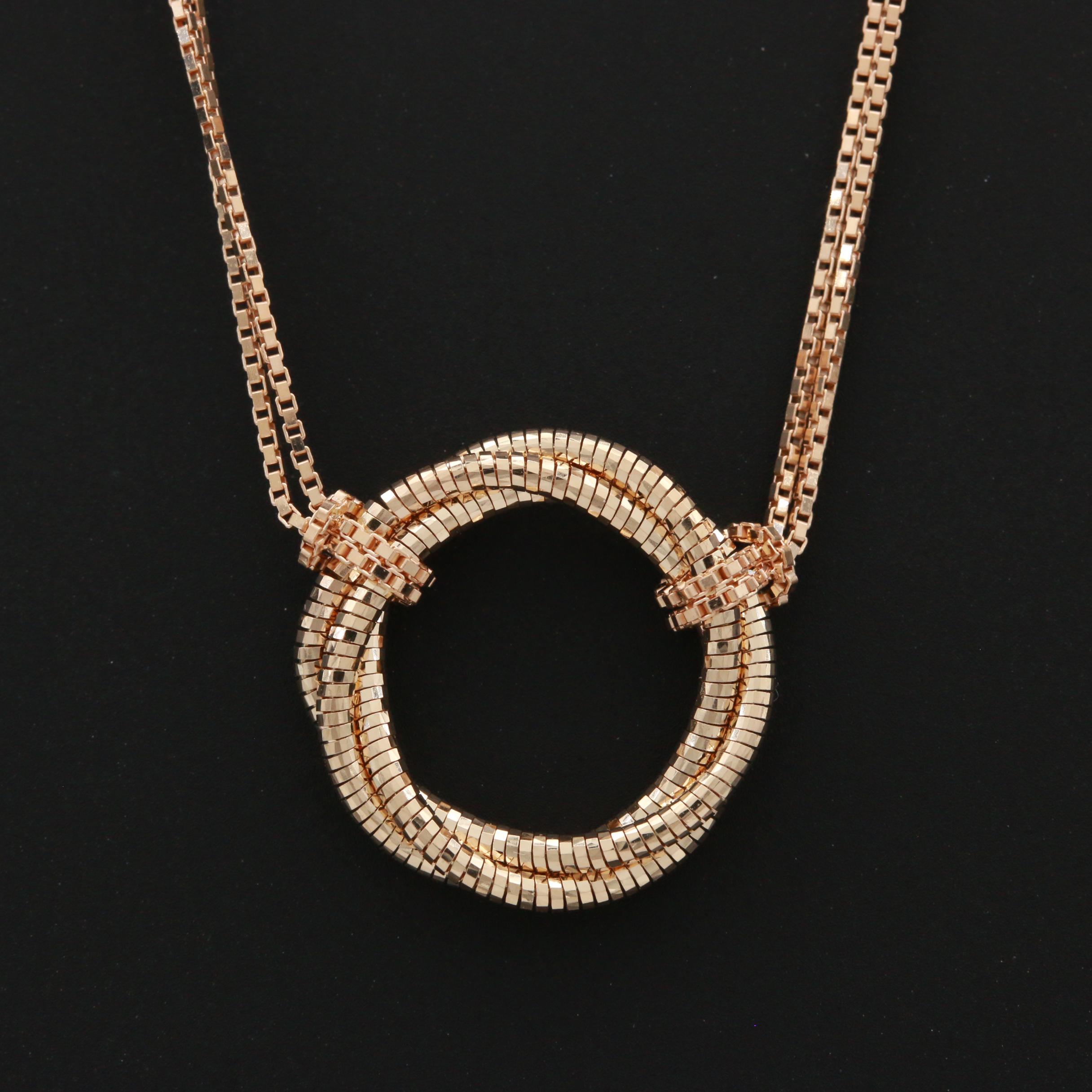 14K Yellow Gold Double Strand Necklace EBTH
