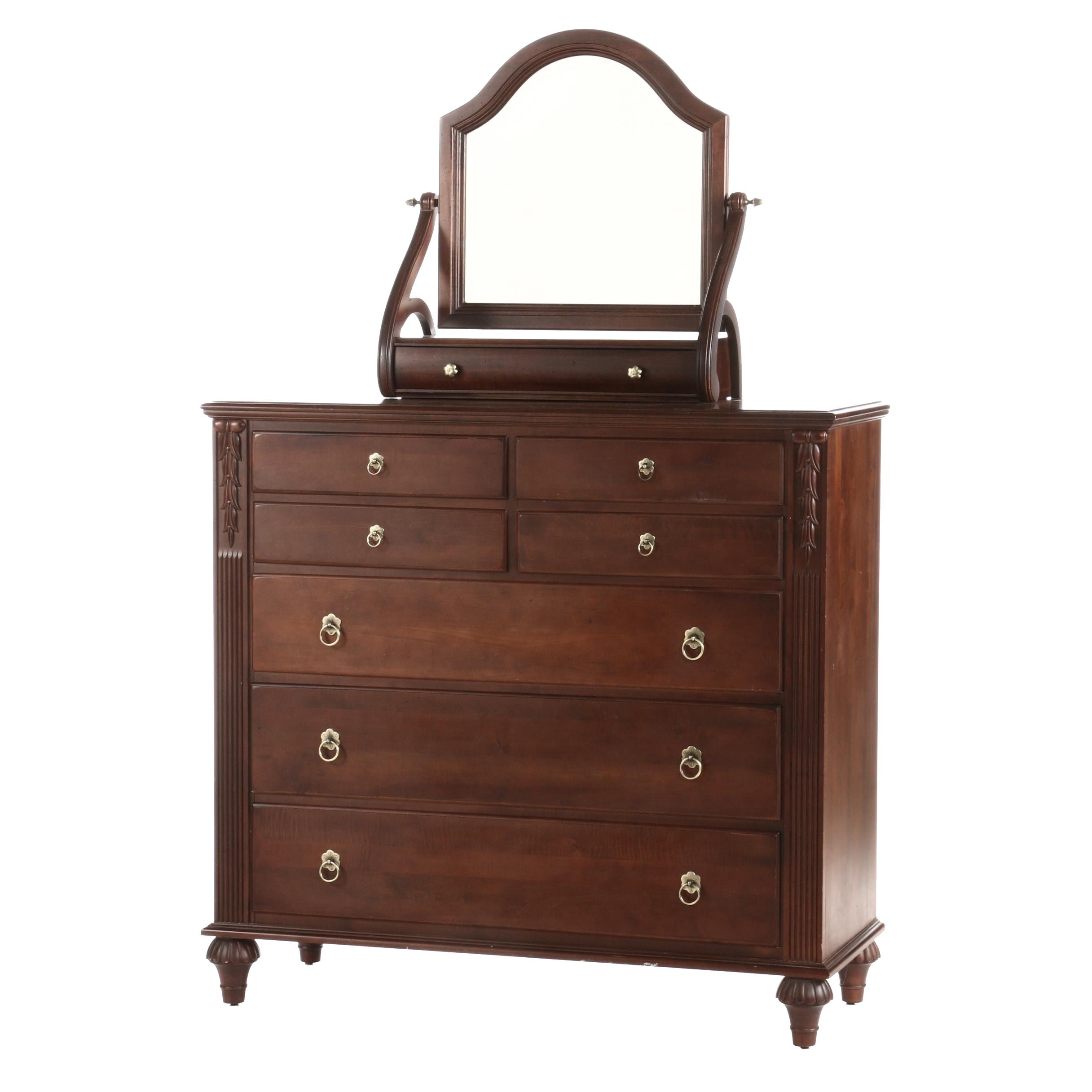 Ethan Allen Federal Style Chest and Shaving Mirror EBTH