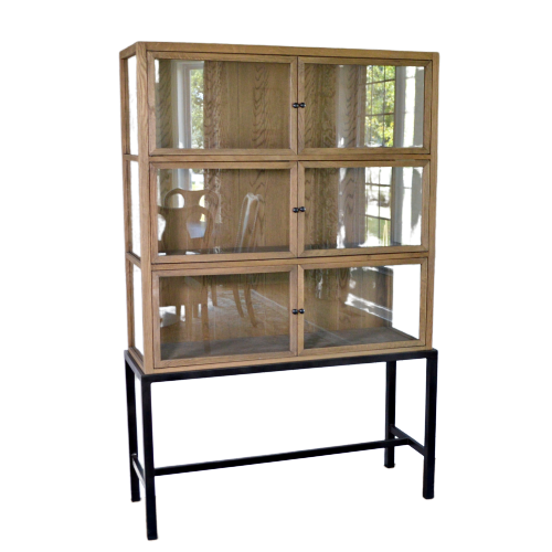 Transitional Stand Mounted Display Cabinet Ebth