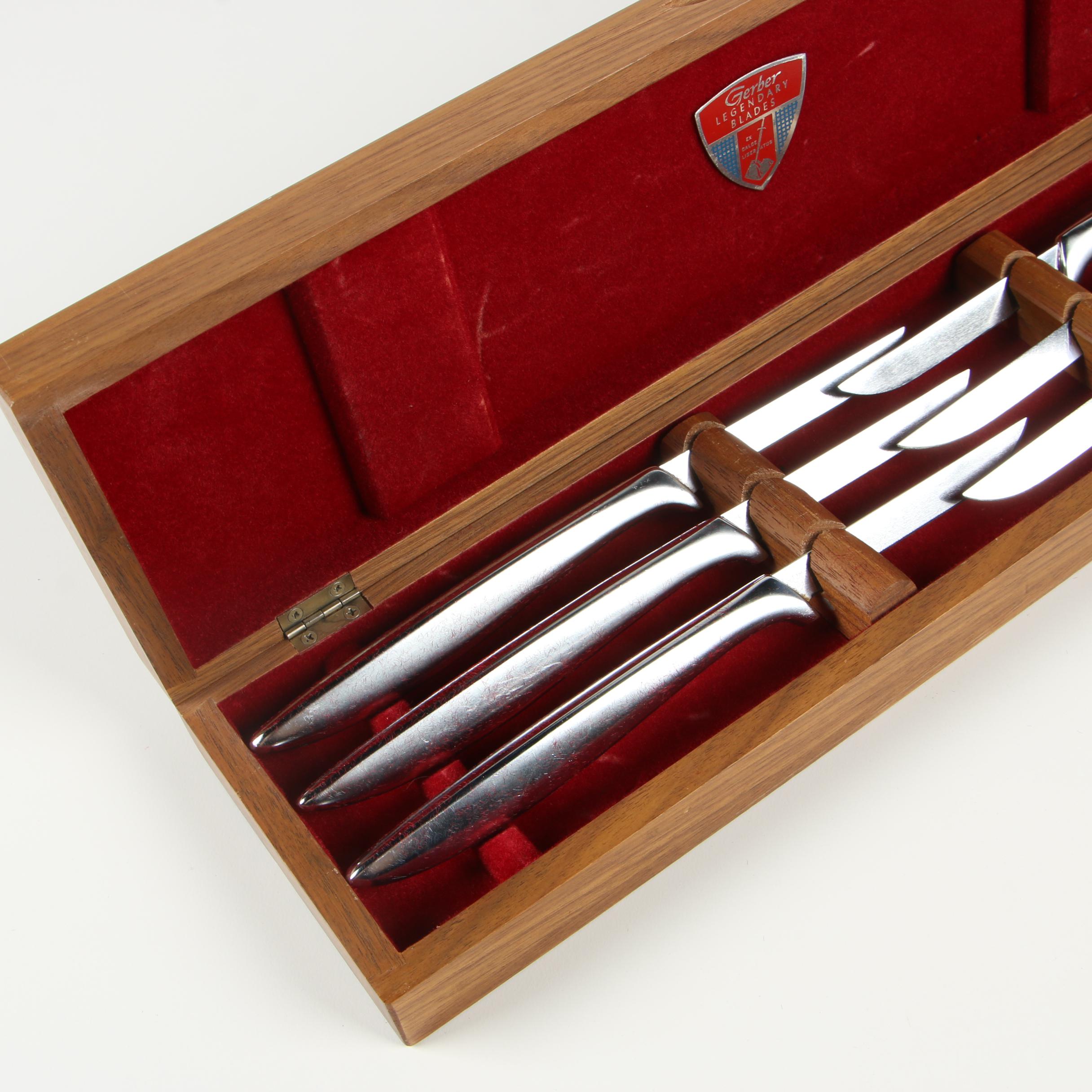 Gerber Legendary Blades "Presentation" Stainless Steel Steak Knives EBTH