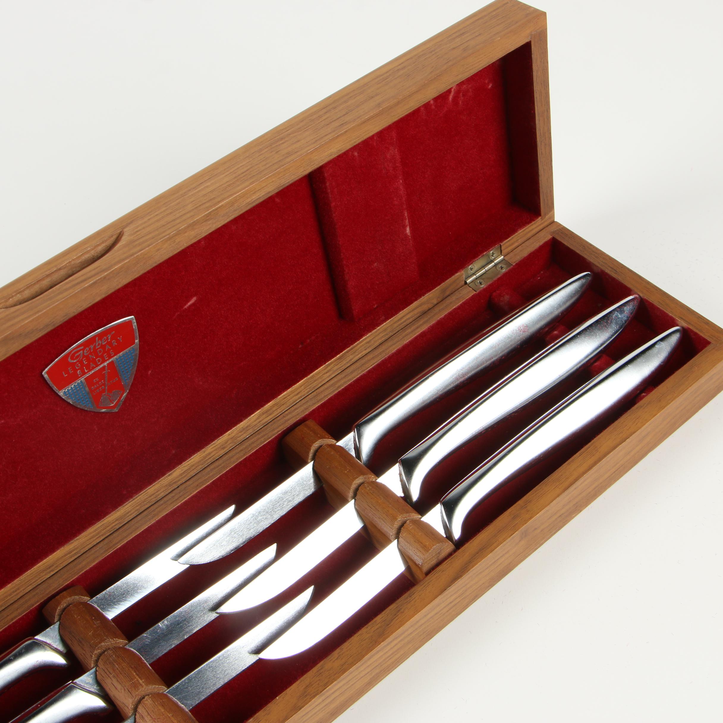 Gerber Legendary Blades "Presentation" Stainless Steel Steak Knives EBTH