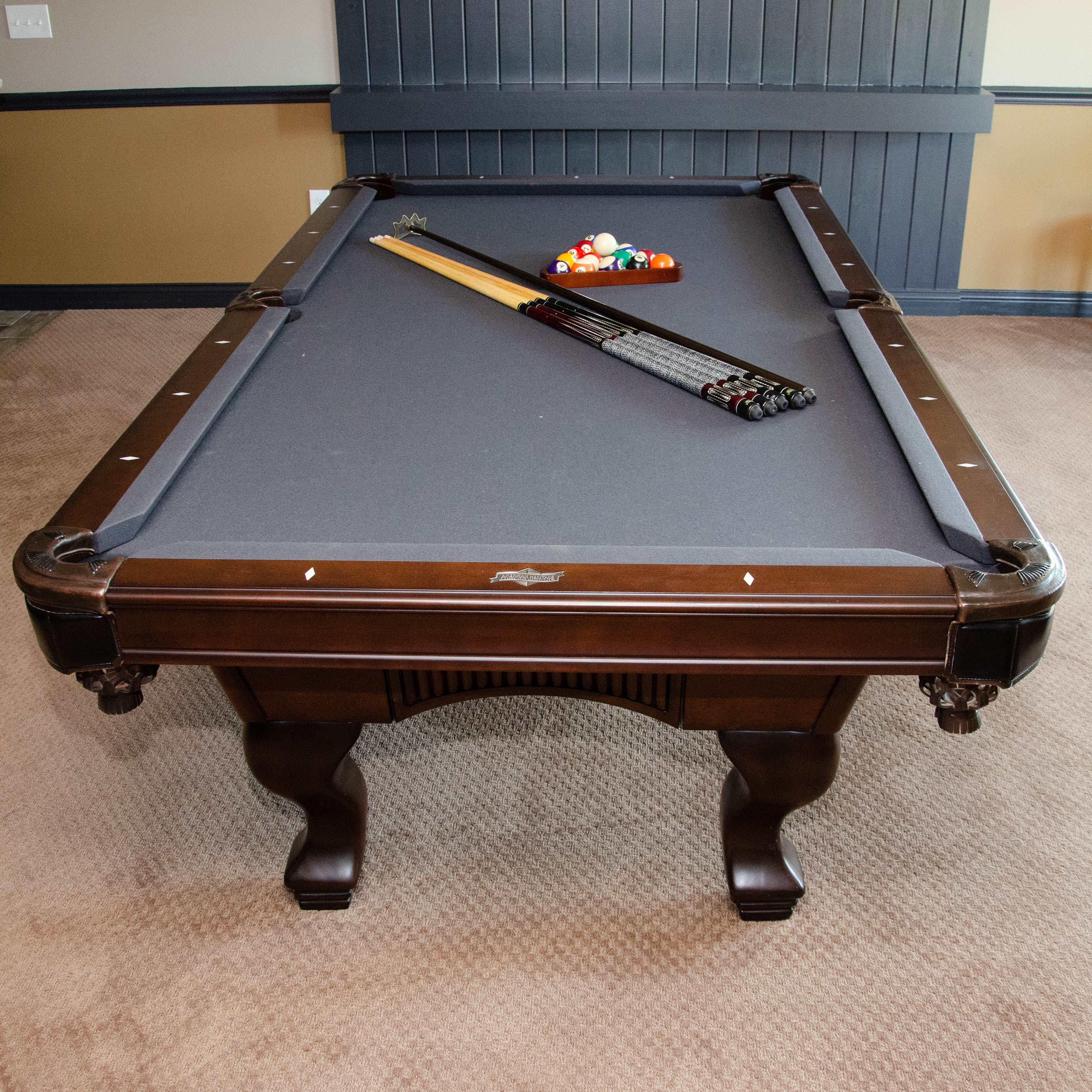 American Heritage Billiards Pool Table with Pool Rack and Accessories