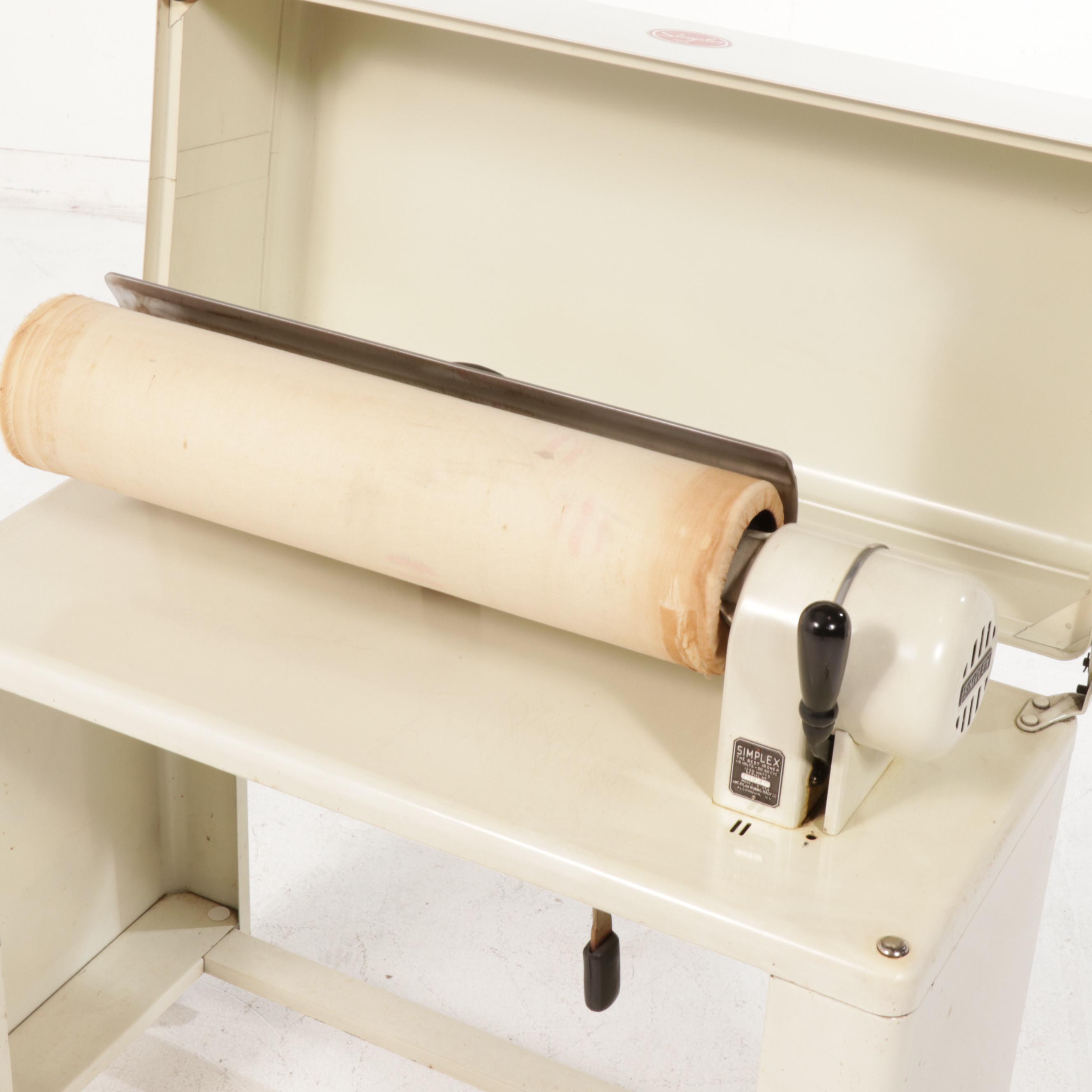 Simplex Enamel Rotary Roller Press Ironing Machine, MidCentury EBTH