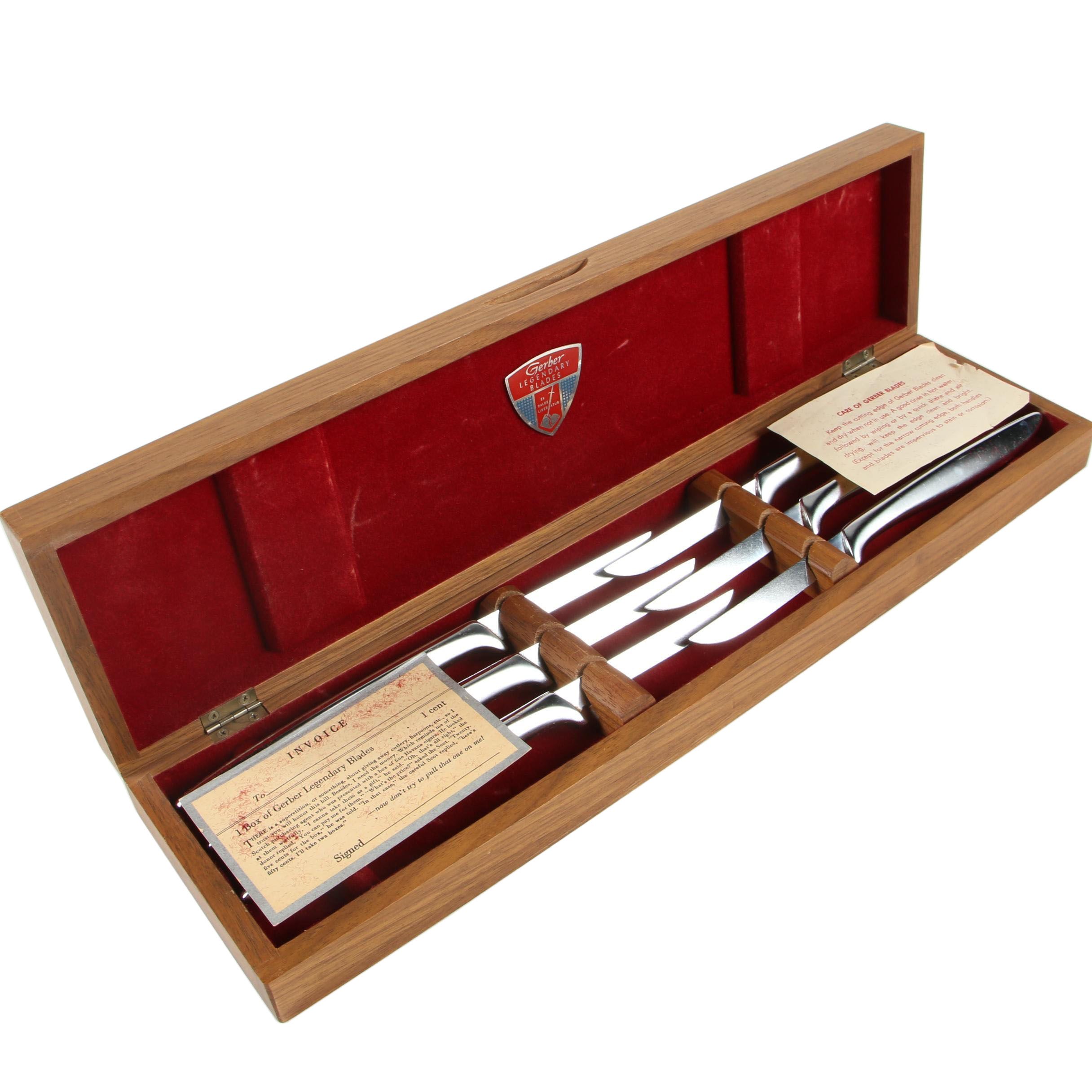 Gerber Legendary Blades "Presentation" Stainless Steel Steak Knives EBTH