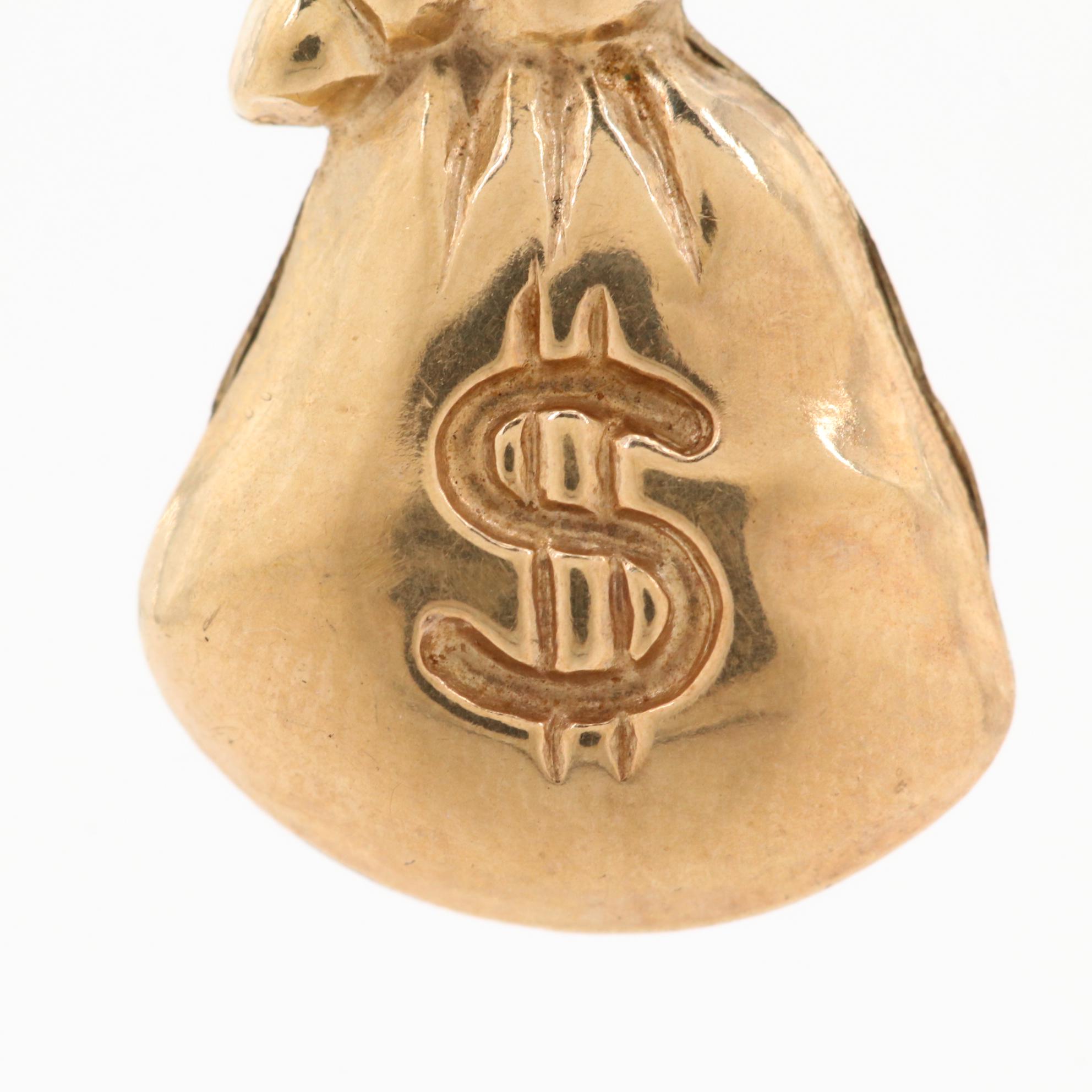 10K Yellow Gold "Money Bag" Pendant EBTH
