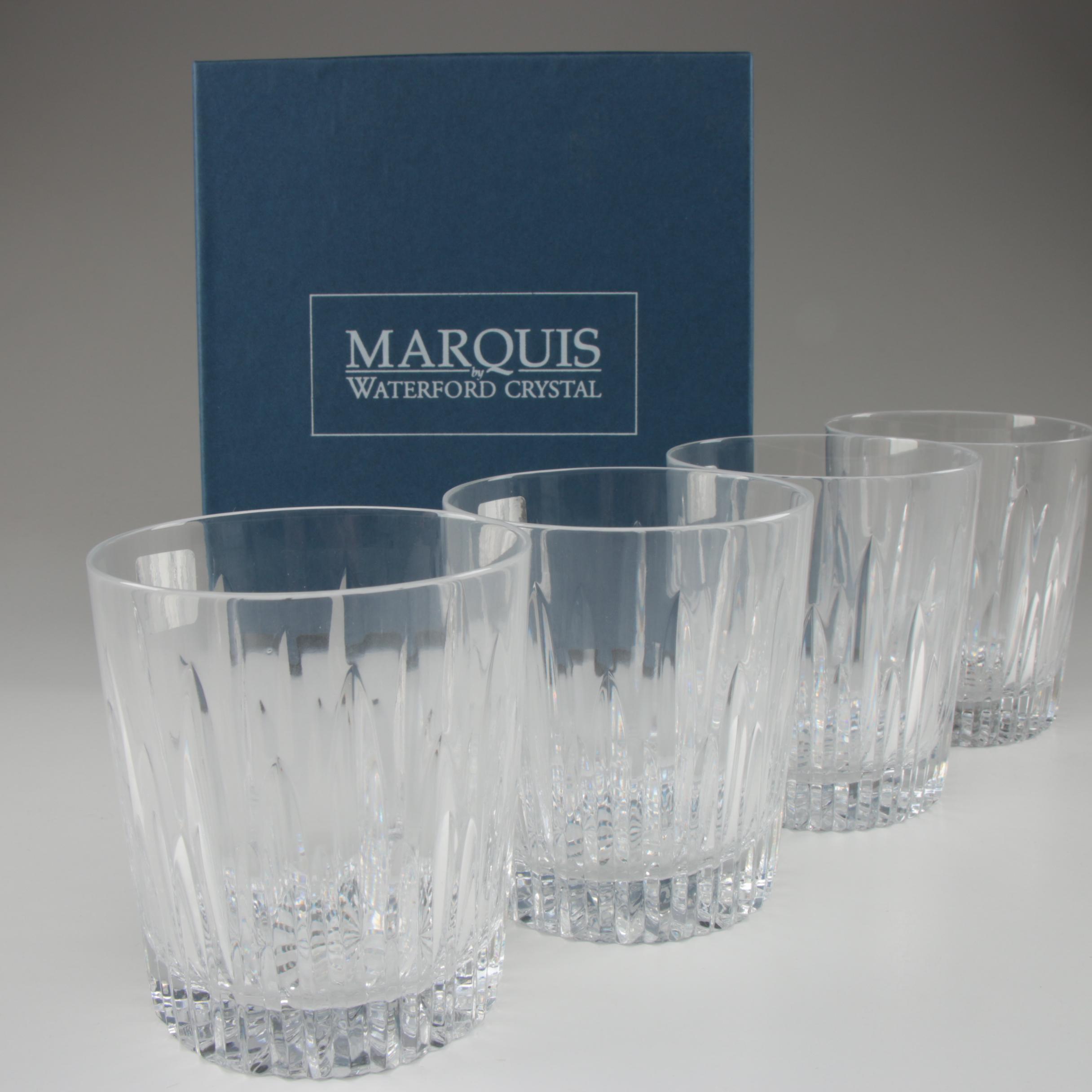 Marquis by Waterford "Barcelona" Cut Crystal Old Fashioned Glasses EBTH