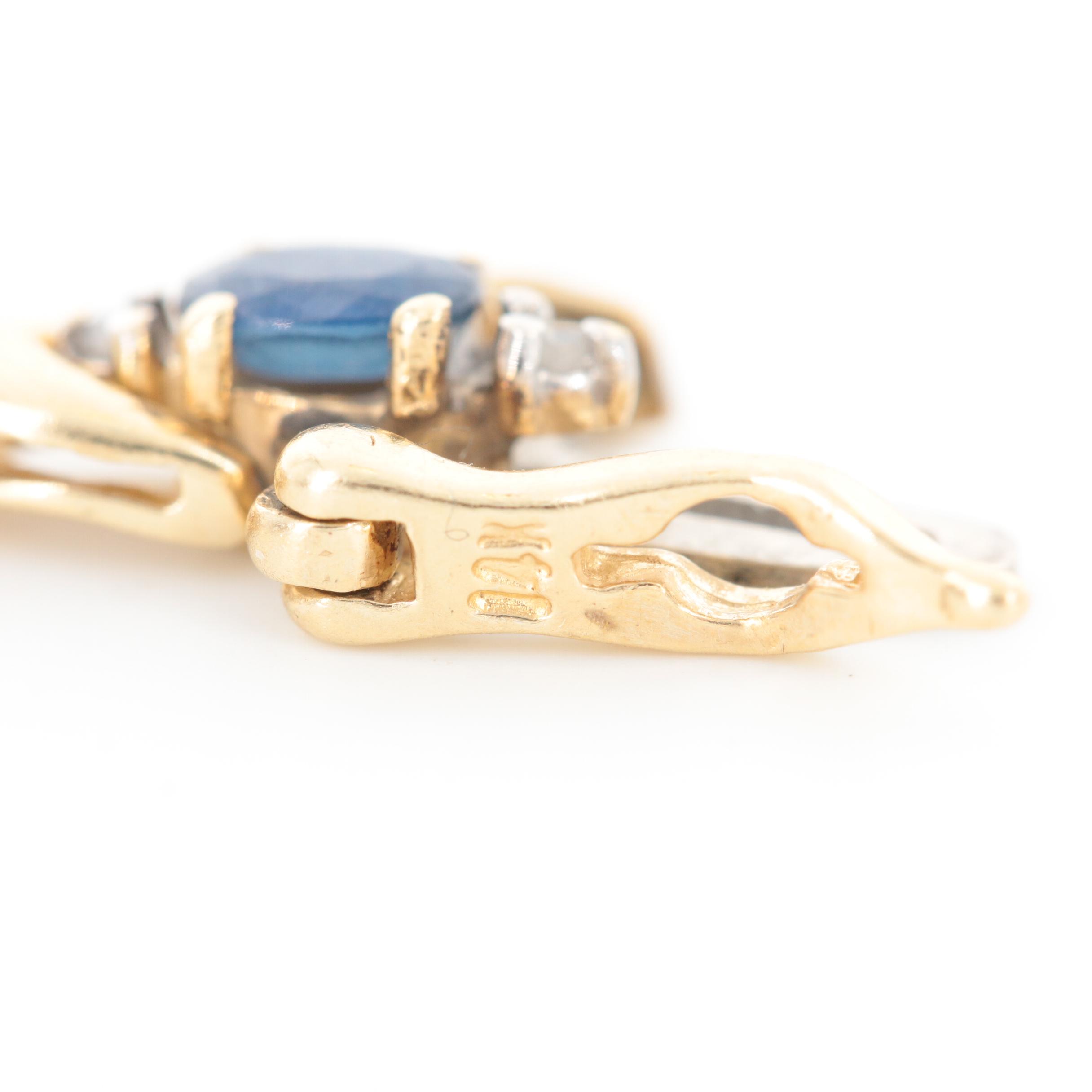 14K Yellow Gold Sapphire and Diamond "XO" Bracelet EBTH