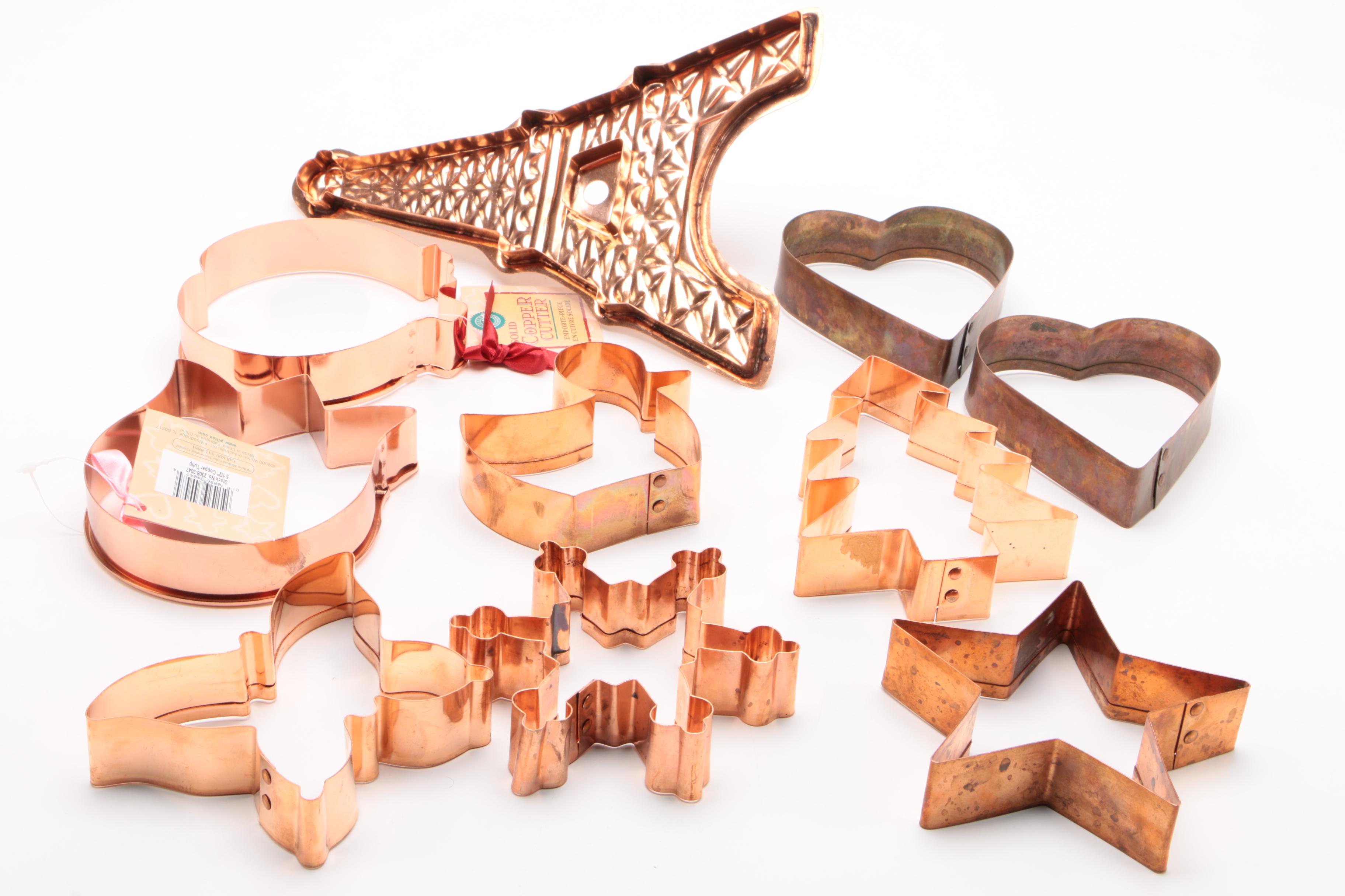 Wilton Enterprises Solid Copper Cookie Cutters EBTH