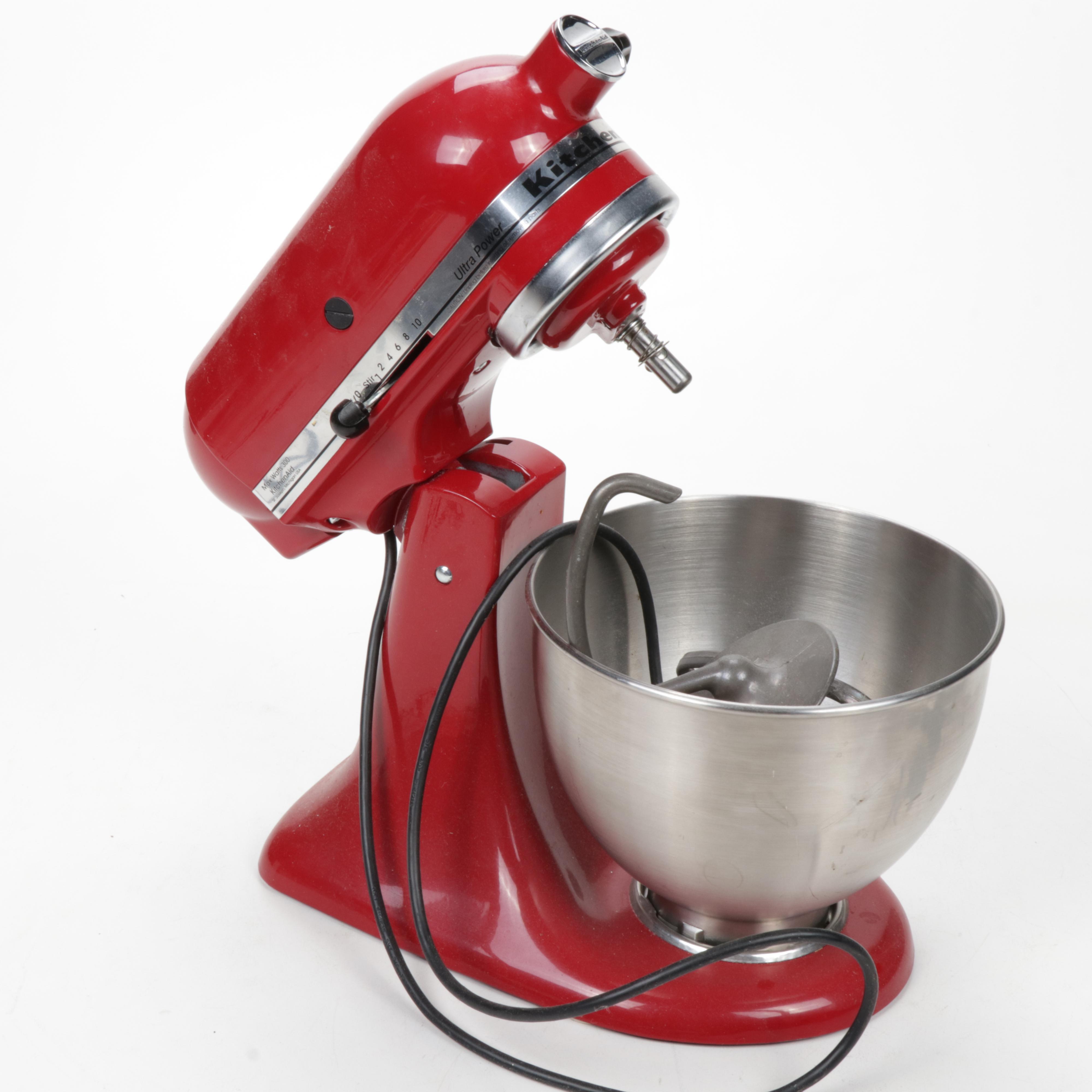 KitchenAid "Ultra Power" Red Stand Mixer with Attachements EBTH