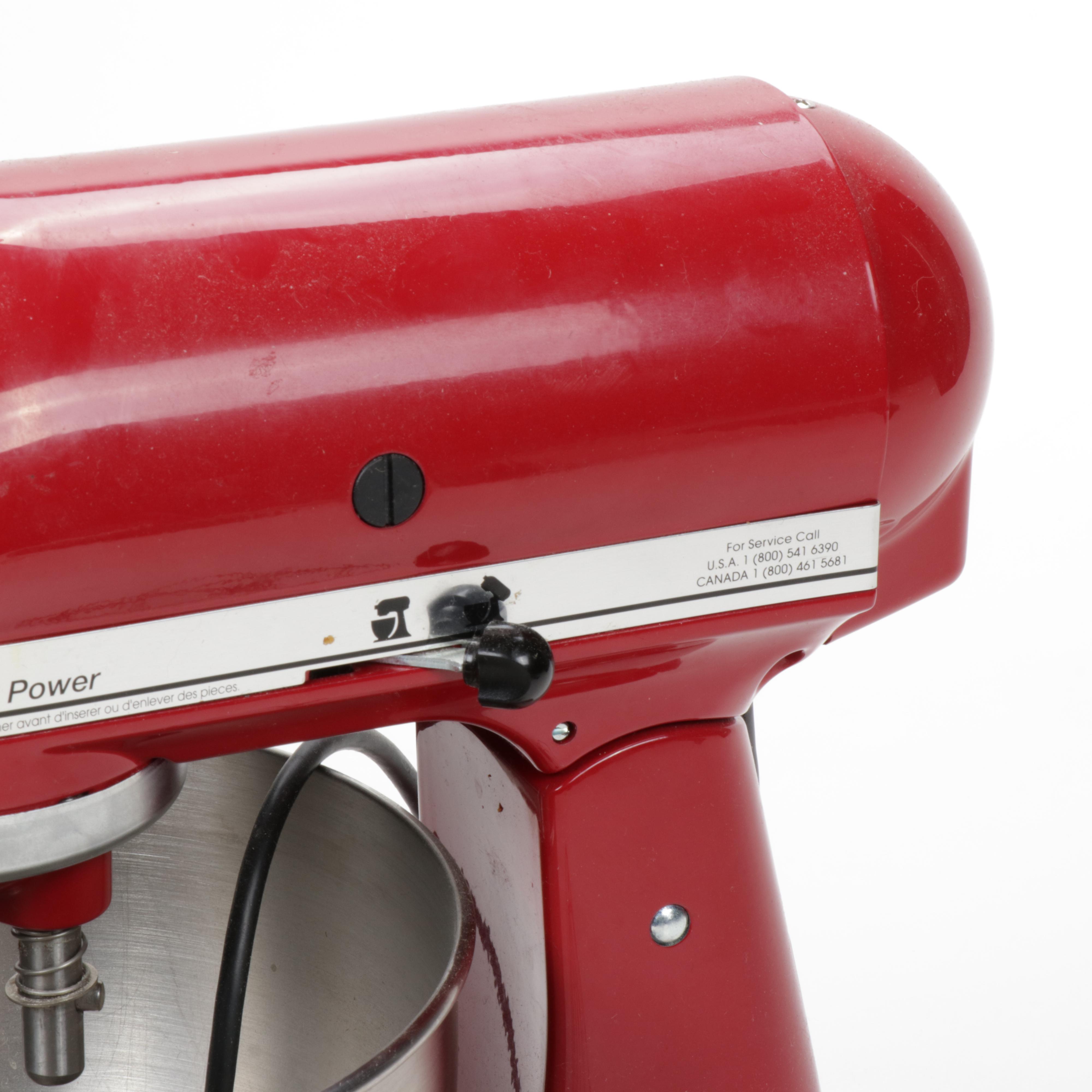 KitchenAid "Ultra Power" Red Stand Mixer with Attachements EBTH