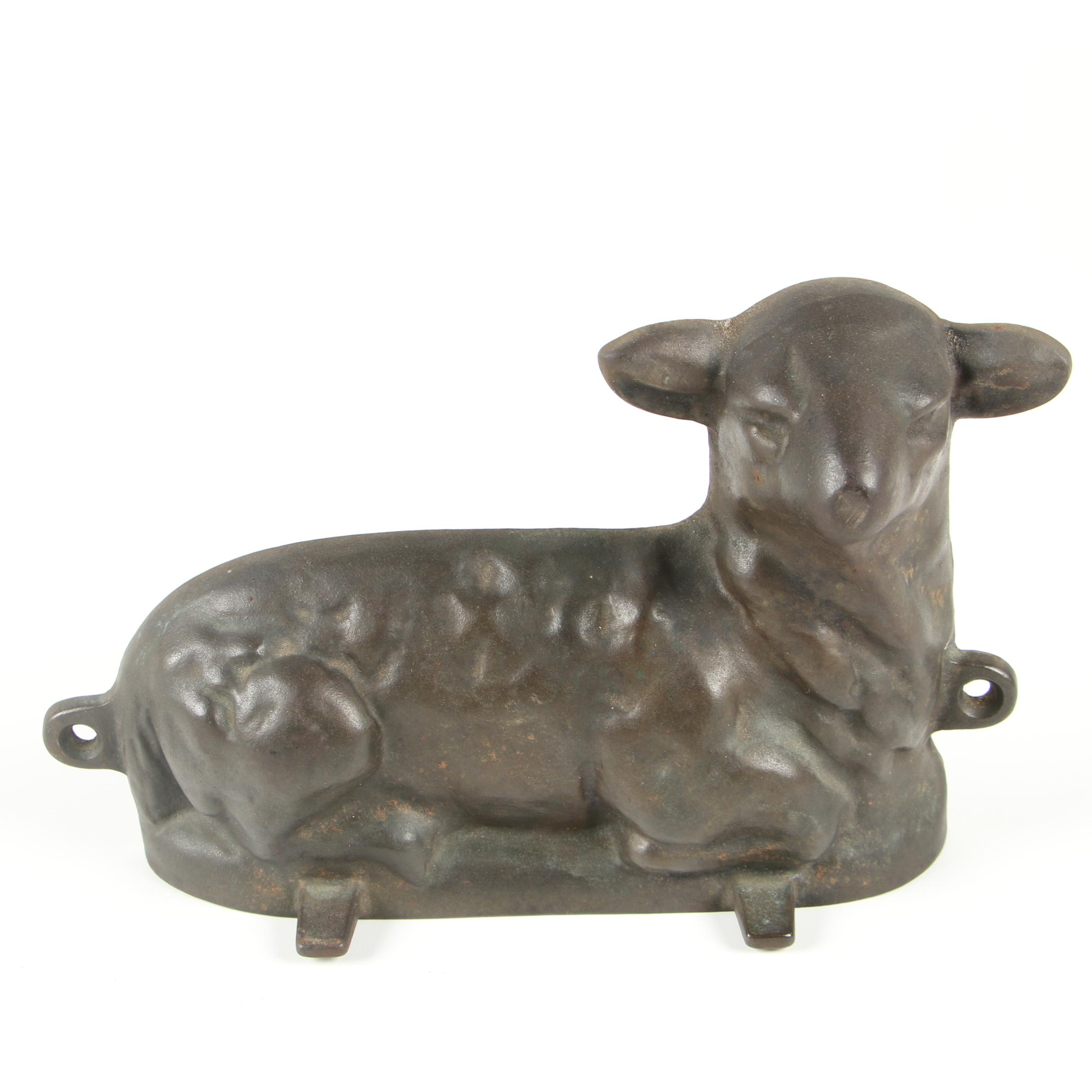 Griswold Cast Iron Lamb Cake Mold, Circa 1930s1940s EBTH