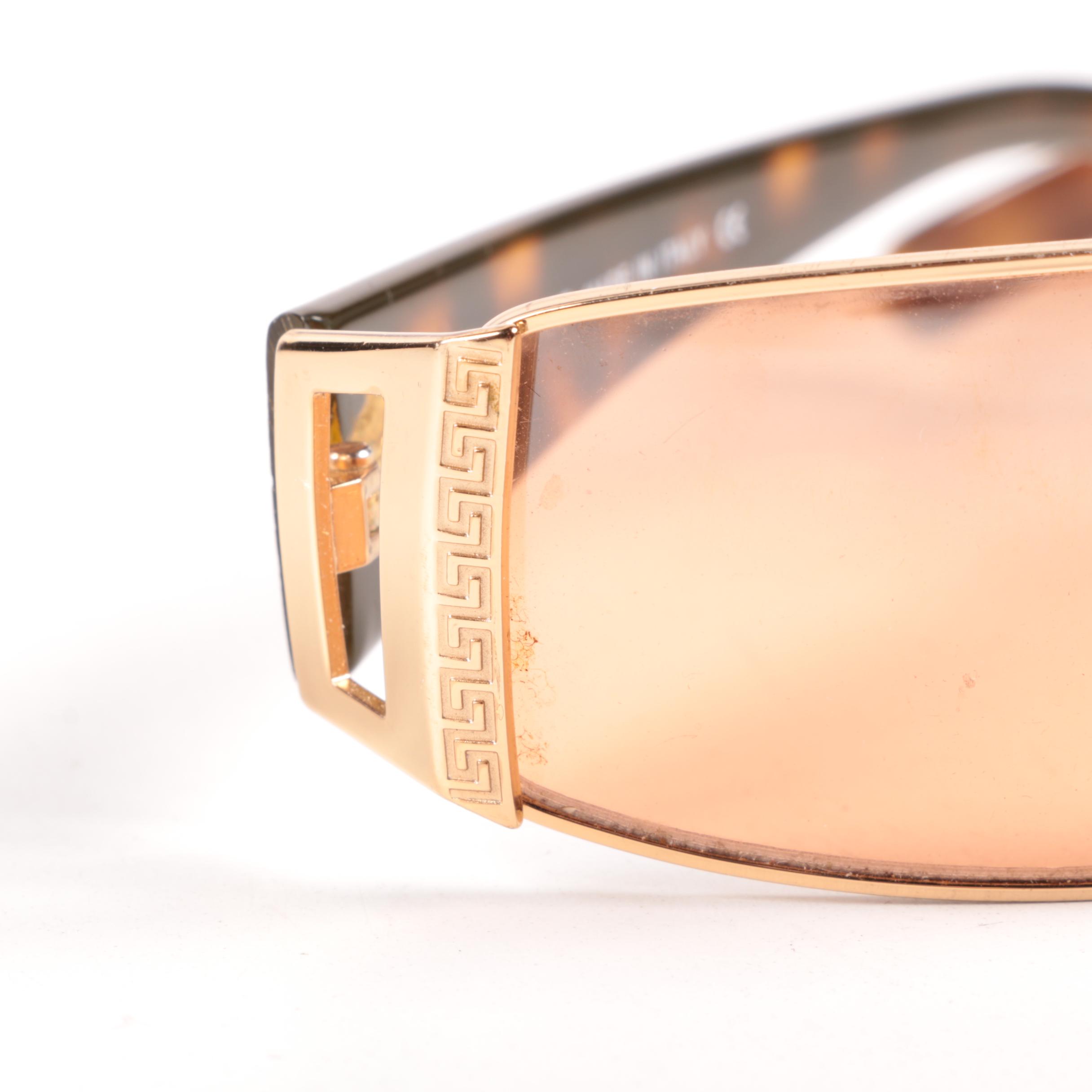 Versace 2021 Sunglasses with Havana Stems and Medusa Head Accents EBTH