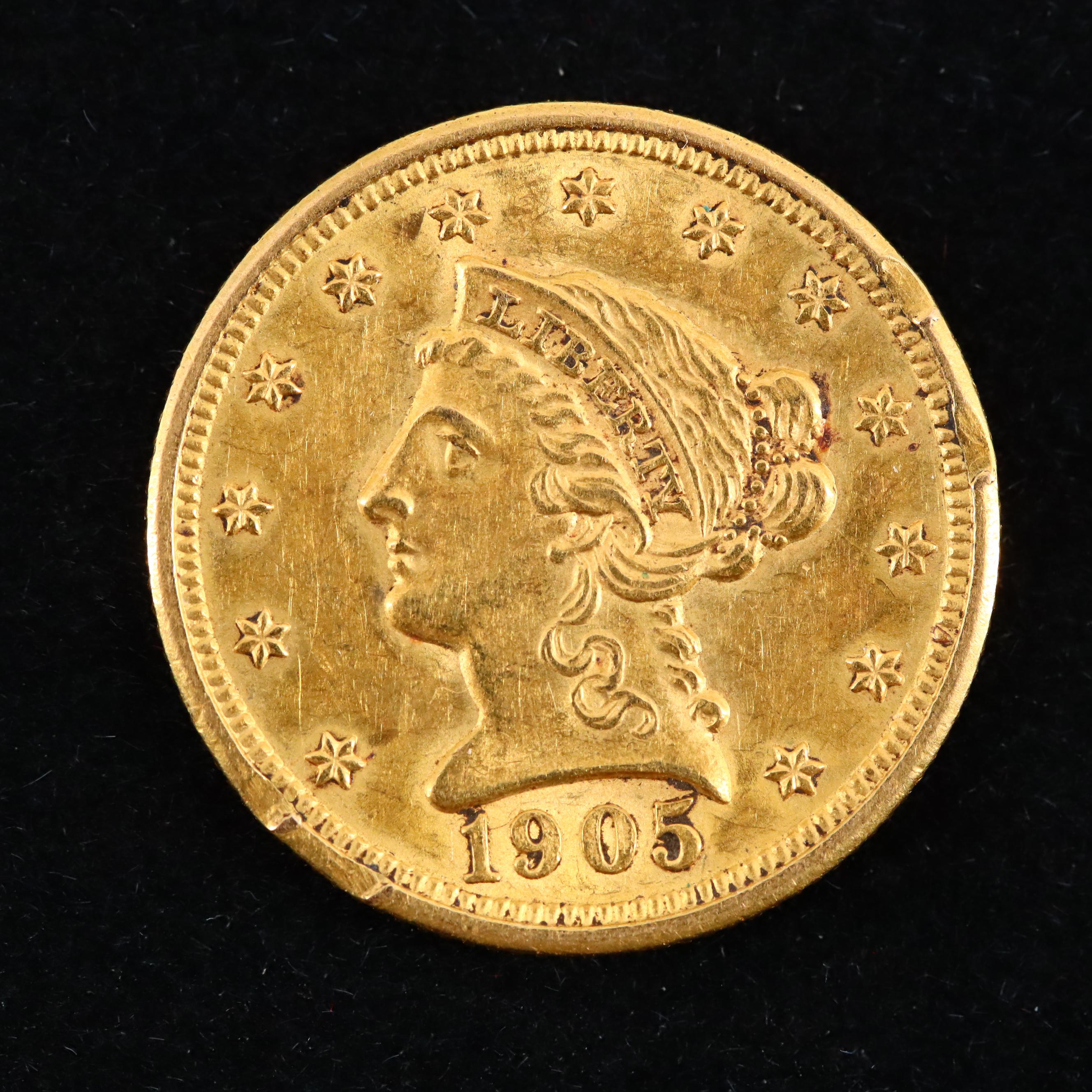 1905 Liberty Head 250 Quarter Eagle Gold Coin