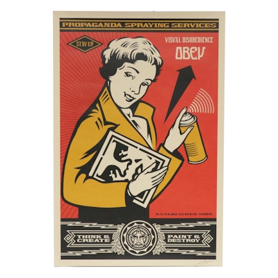 Shepard Fairey Offset Print "Stay Up Girl" Shepard Fairey Offset Print "Stay Up Girl"