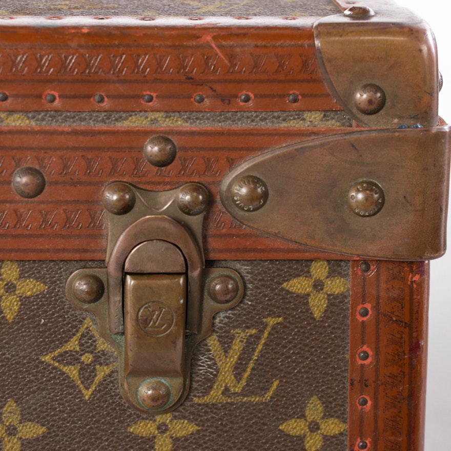 Louis Vuitton Paris Alzer 75 Monogram and Leather Hardside Suitcase, Vintage | EBTH