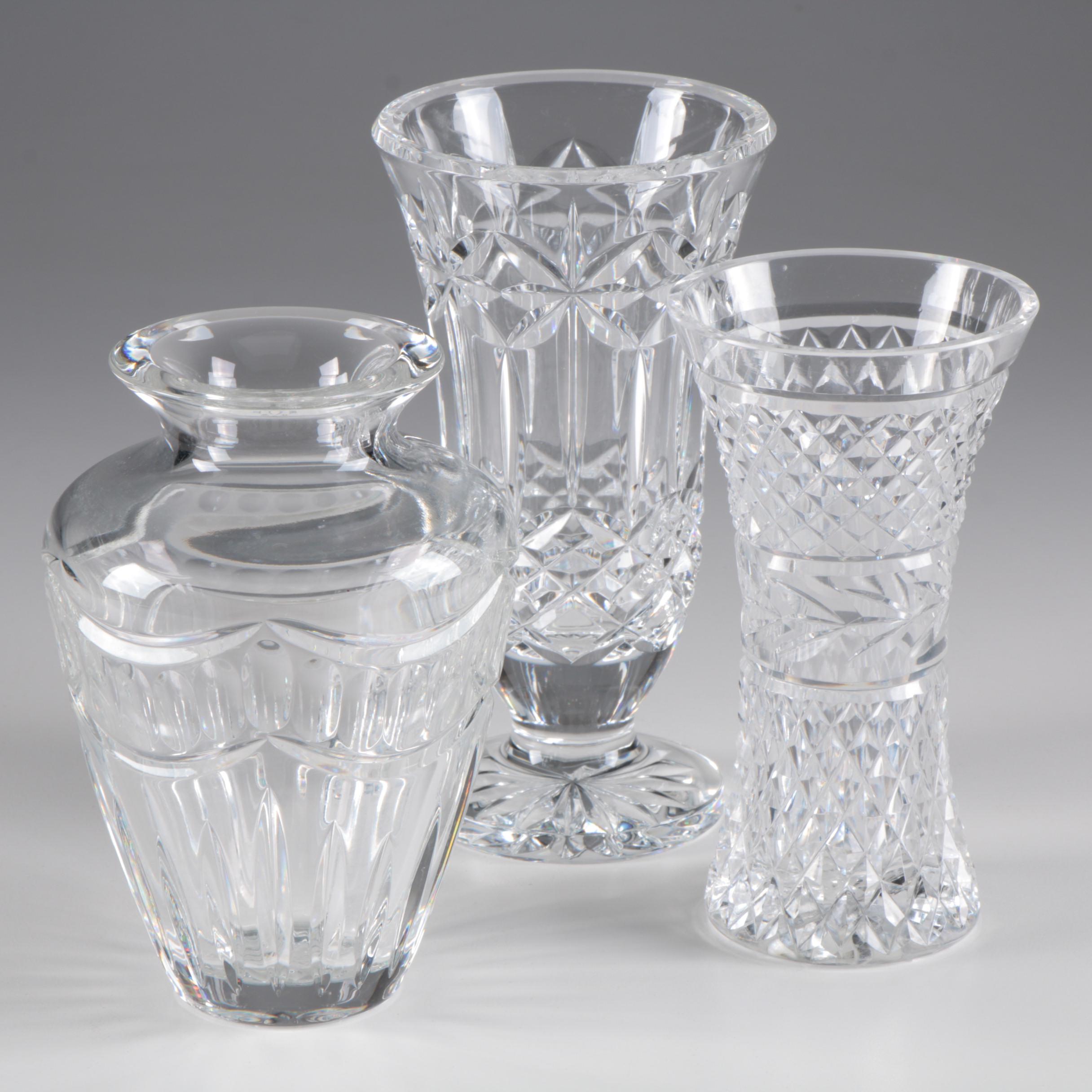 Waterford Crystal Flower Vases including "Glandore" and "Balmoral" EBTH