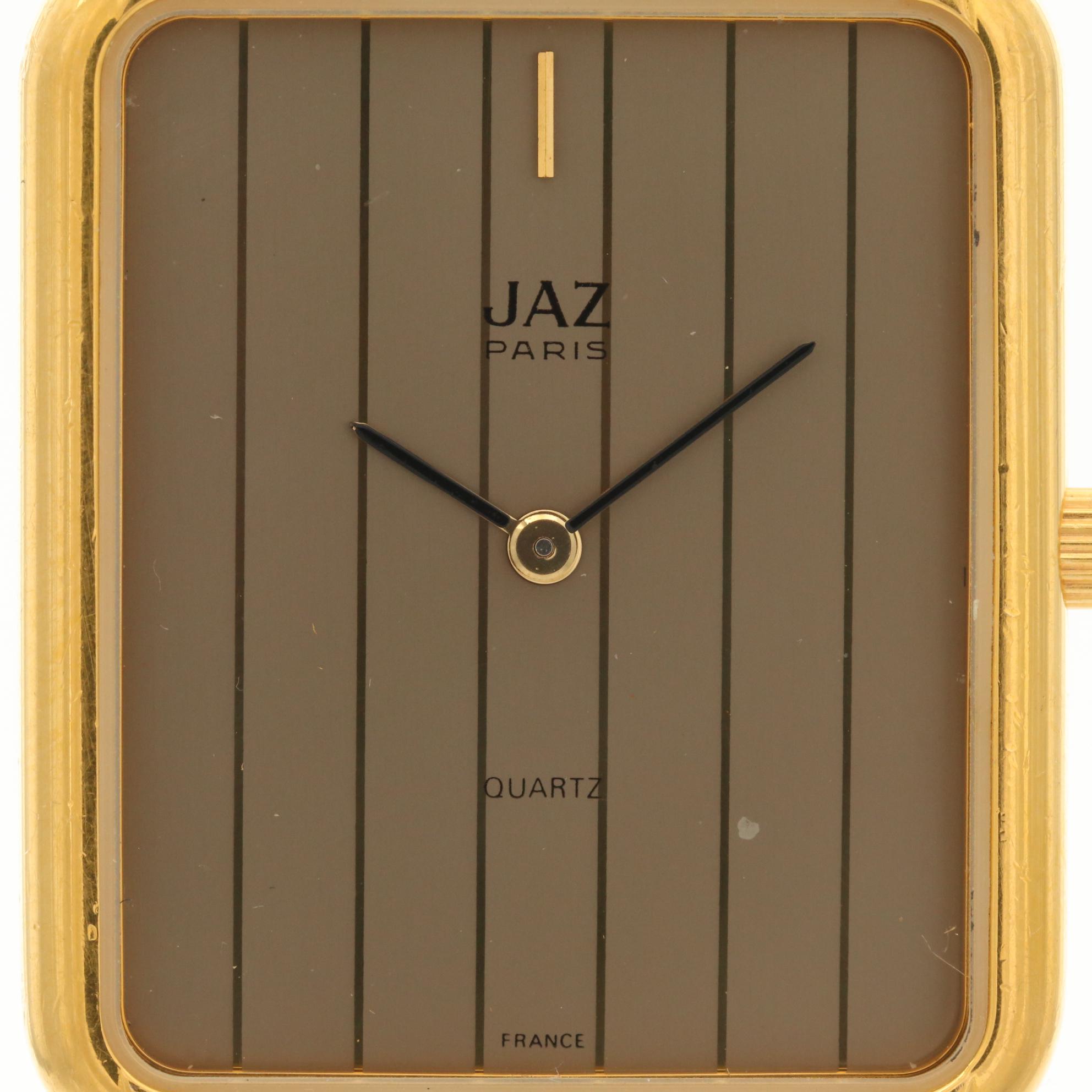 Jaz Paris Thin Gold Tone Quartz Dress Watch EBTH