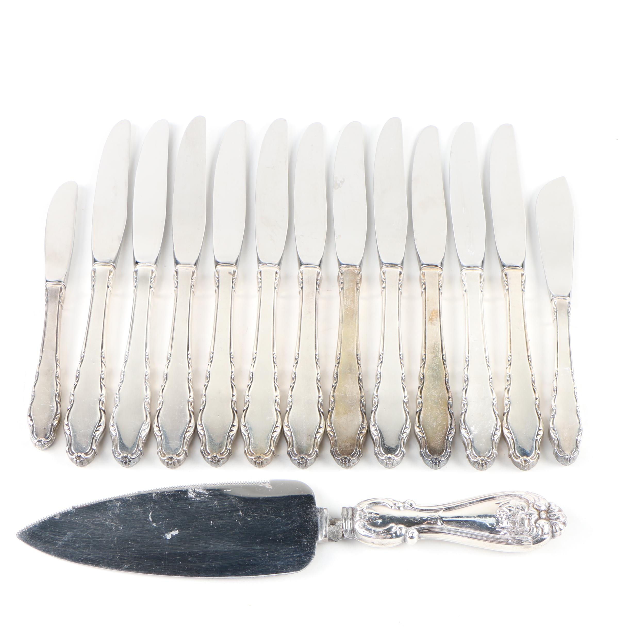 Sterling Silver Reed & Barton "Mirrorstele" Flatware and Hunt Pie