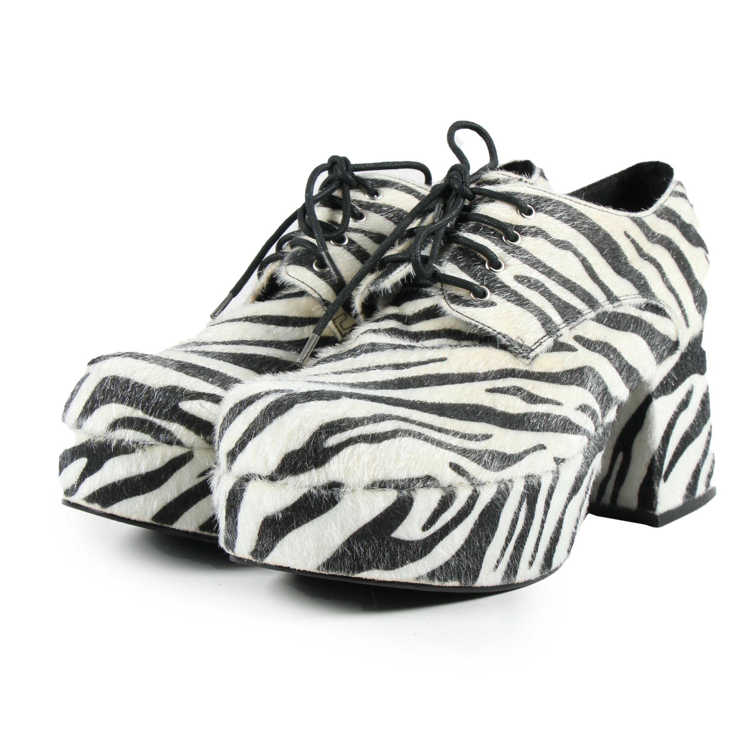 zebra platform shoes