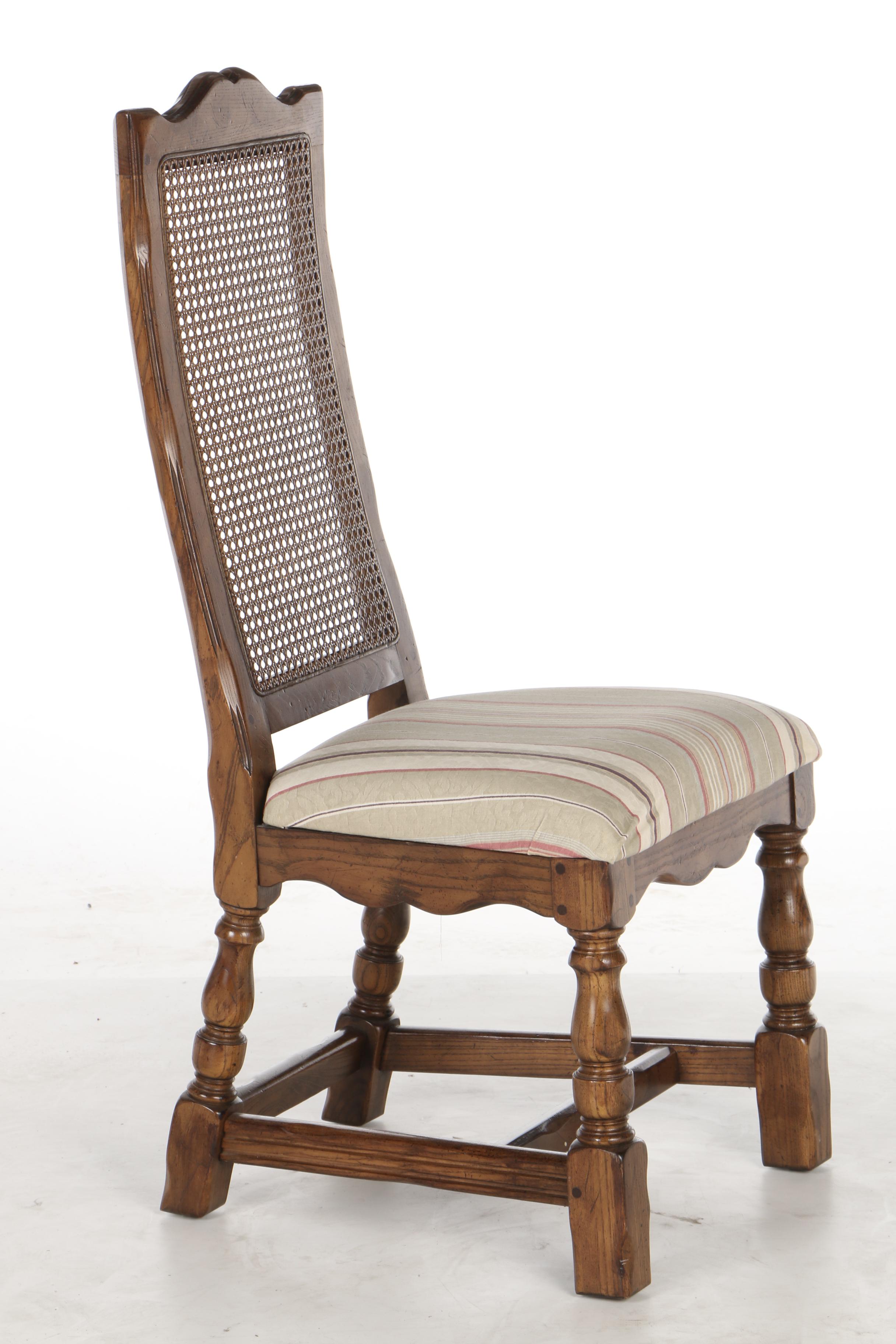 Traditional Style Distressed Oak Dining Table with Chairs EBTH