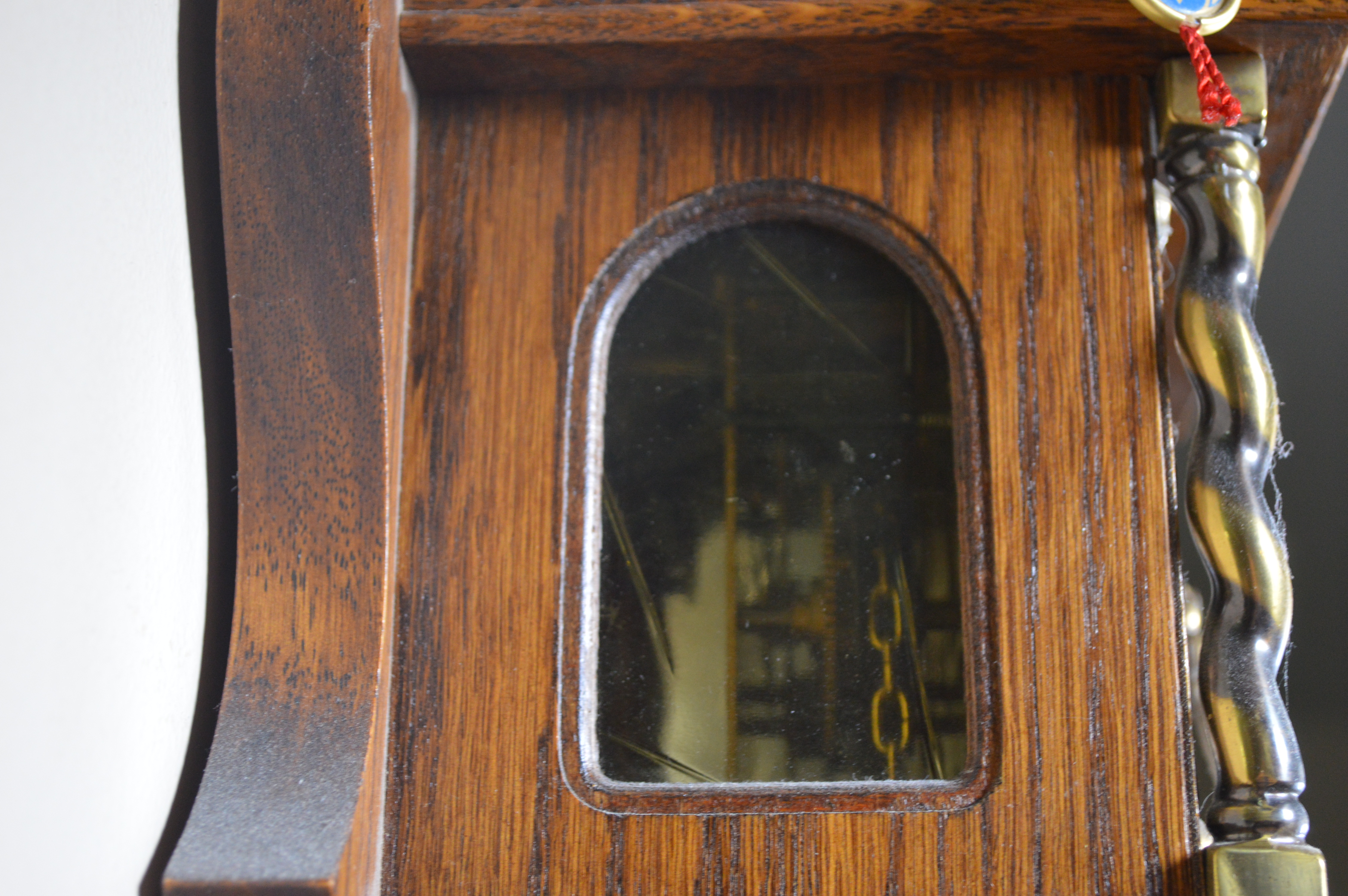 Dutch Warmink Wuba Weight Driven Pendulum Wall Clock with Brass Accents