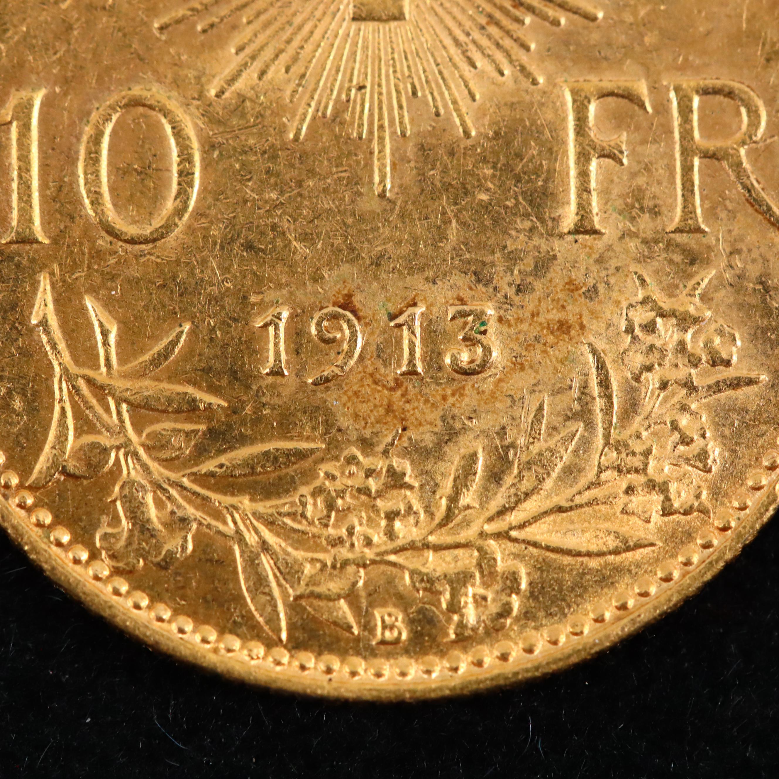 1913-B Switzerland 10-Franc Gold Coin | EBTH