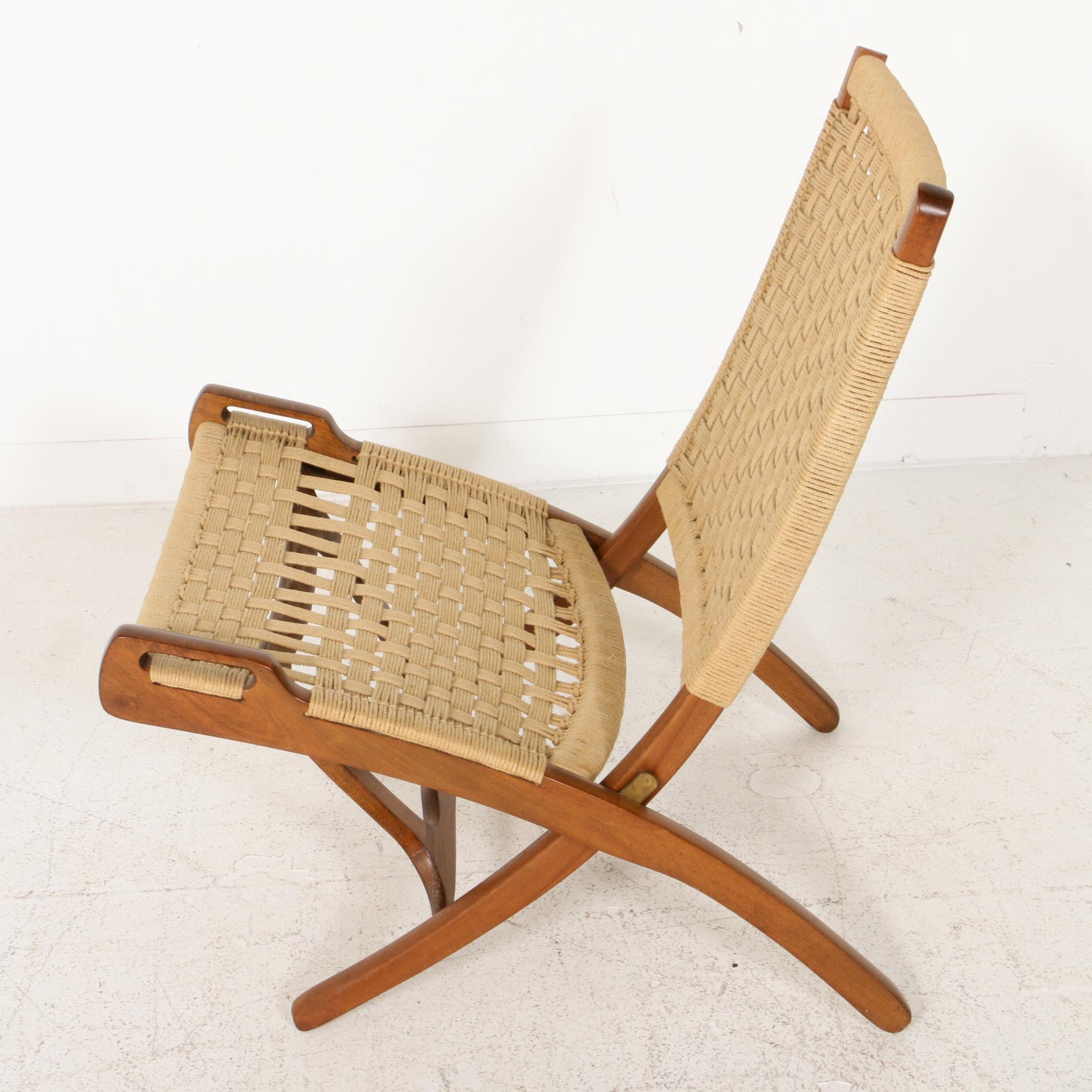 Folding Rope Chair in the Style of Hans Wegner, Mid20th Century EBTH