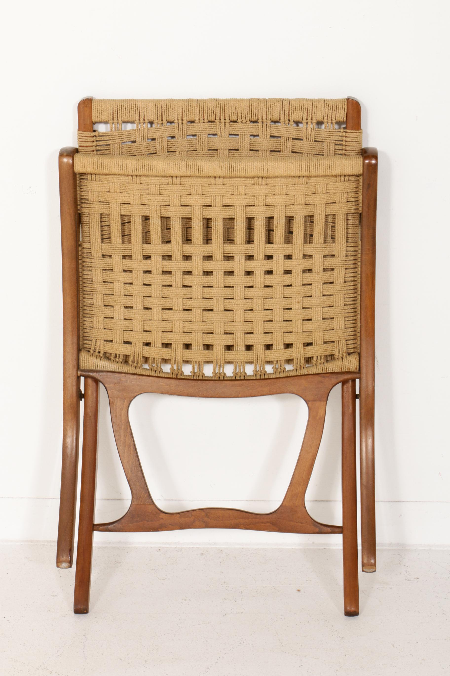 Folding Rope Chair in the Style of Hans Wegner, Mid20th Century EBTH