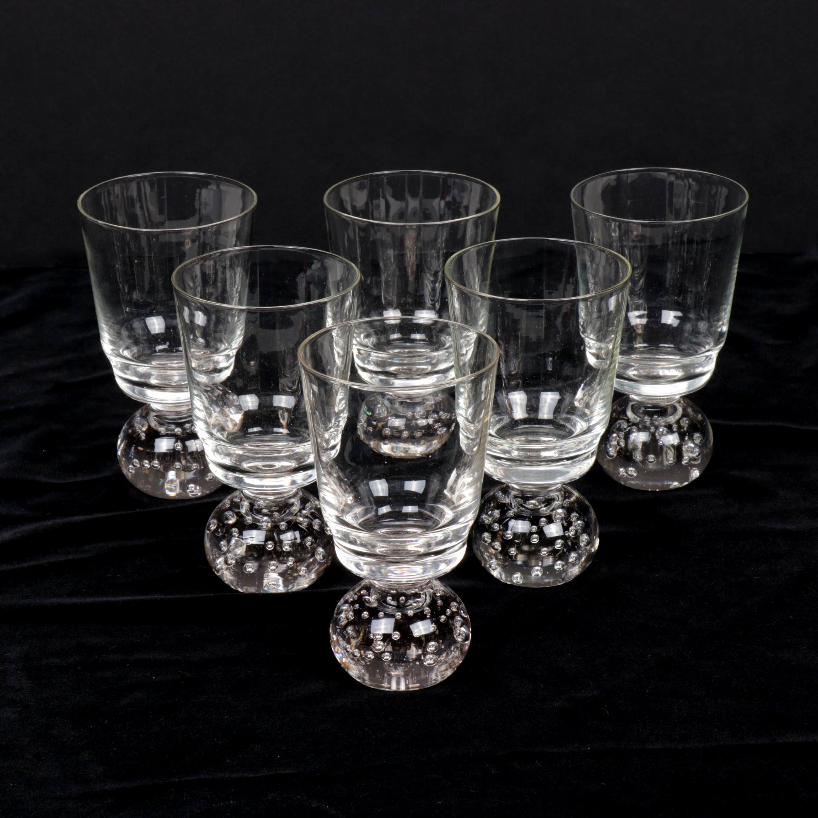 Carl Erickson Controlled Bubble Drinking Glasses, Mid20th Century EBTH