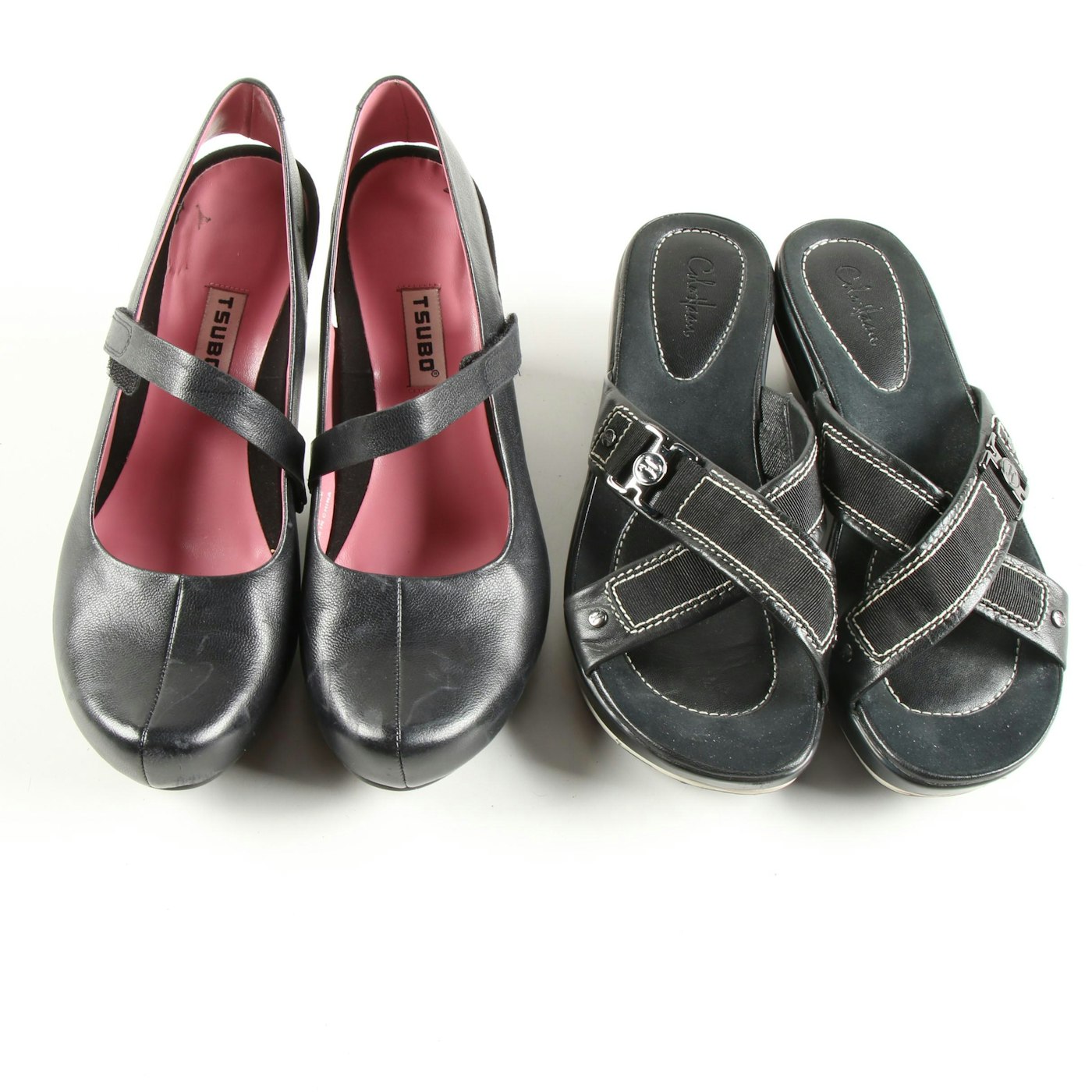 Tsubo Acrea Heels with Cole Haan Platform Sandals in Black | EBTH