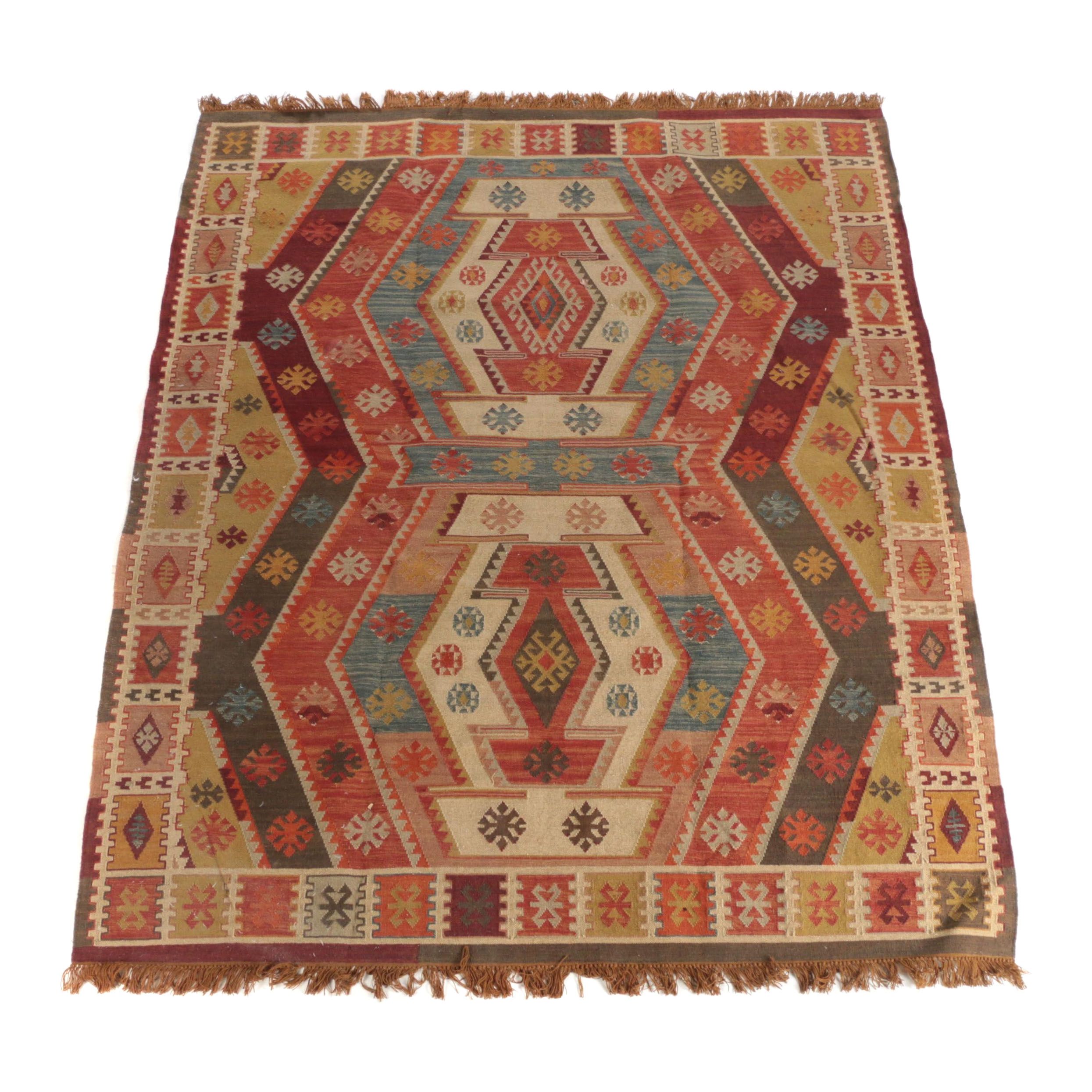 8'3 x 10'6 Handwoven Indian Pottery Barn "Gianna" Kilm Indoor/Outdoor