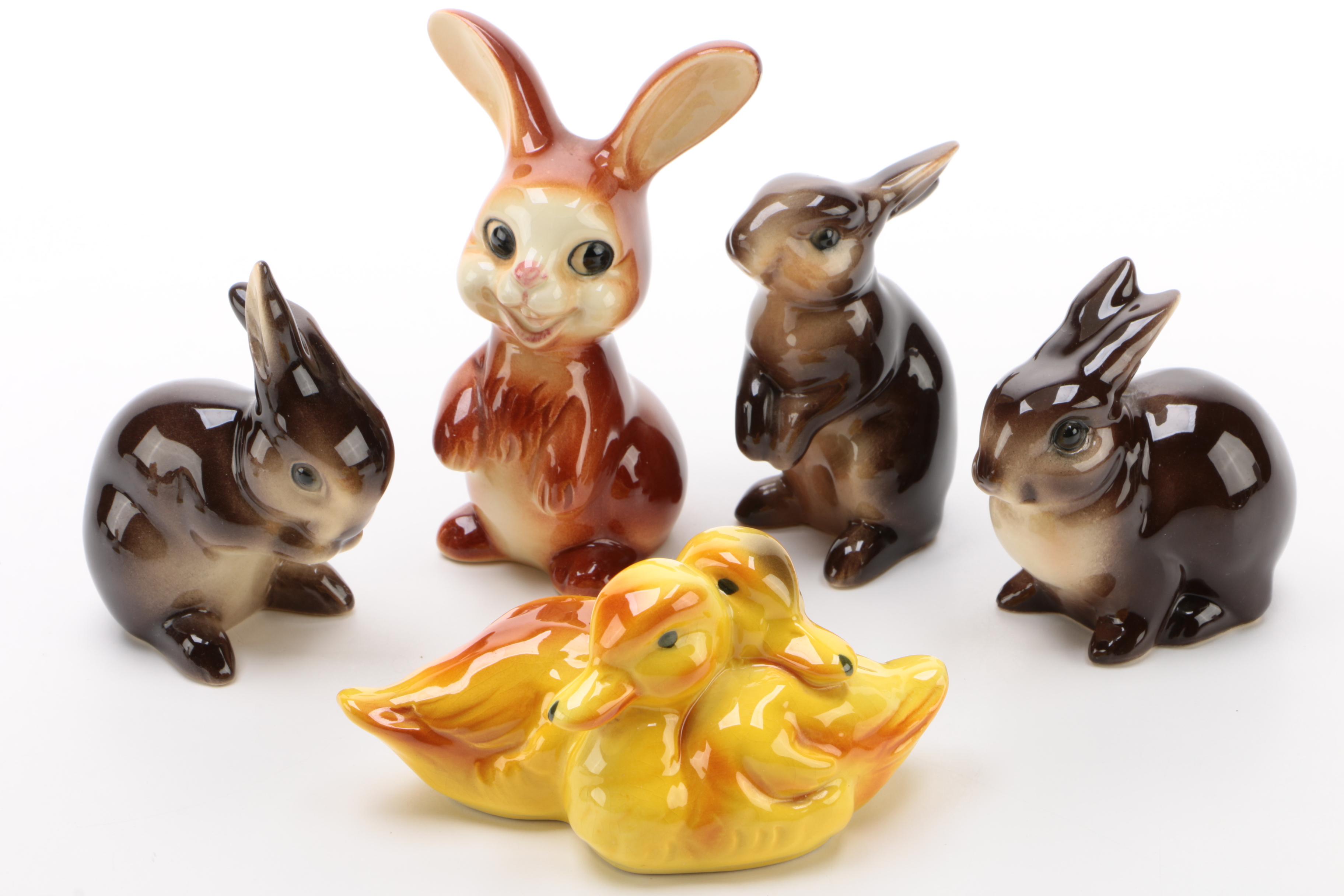 Goebel and Lefton Porcelain Animal Figurines, Mid/Late 20th Century EBTH