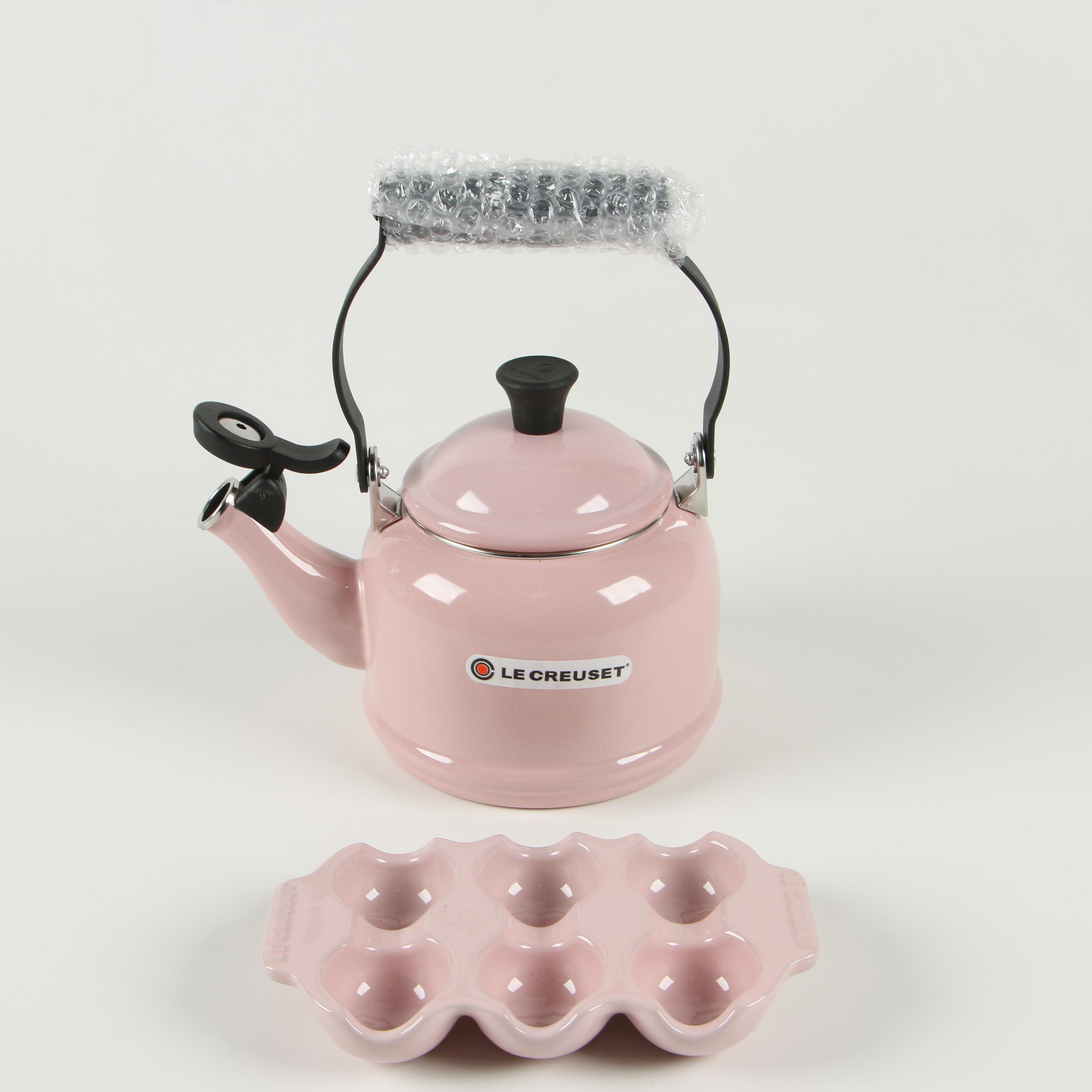 le creuset chiffon pink kettle