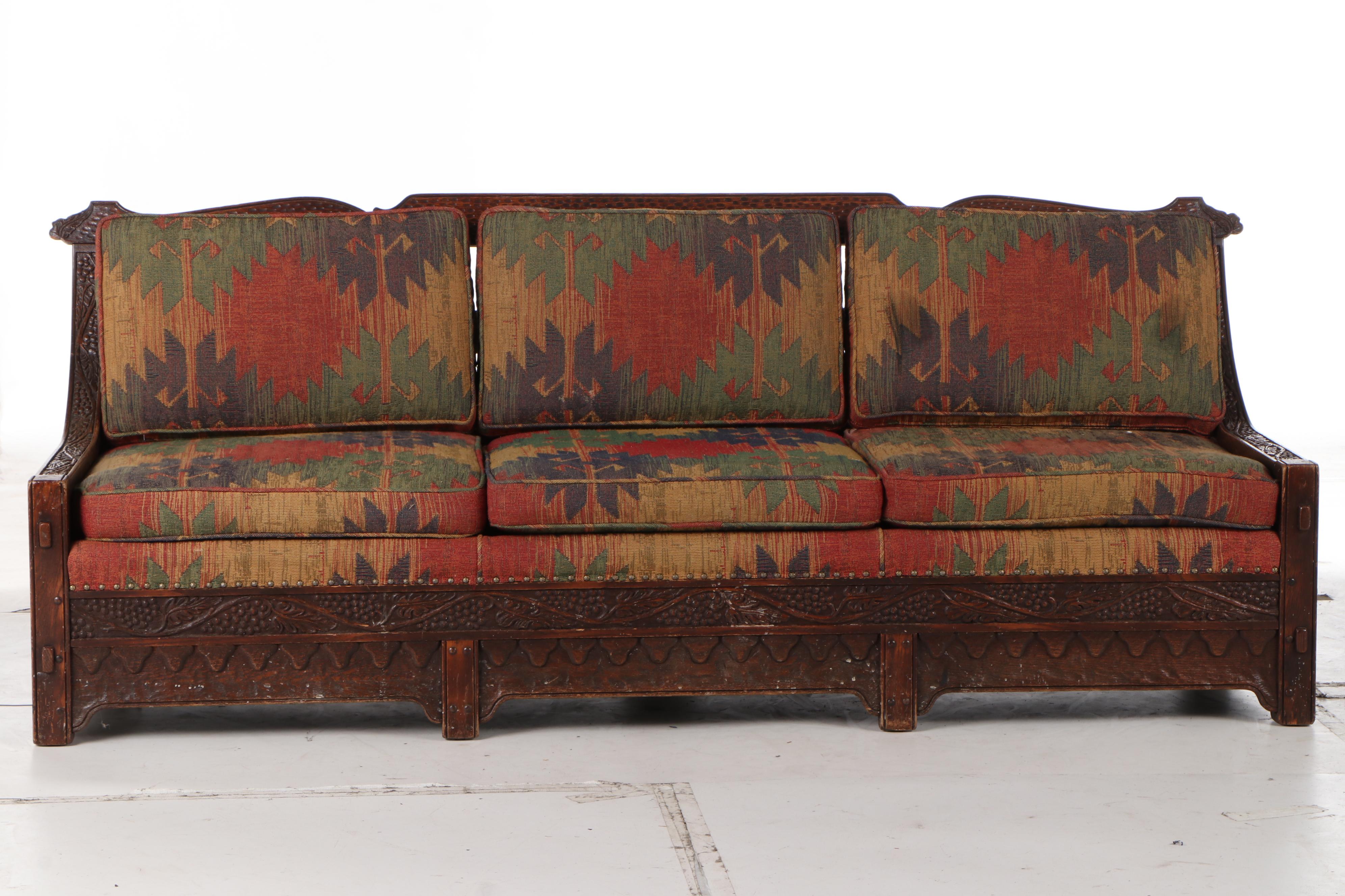 Romweber "Grapevine" Viking Oak Sofa, Mid20th Century EBTH