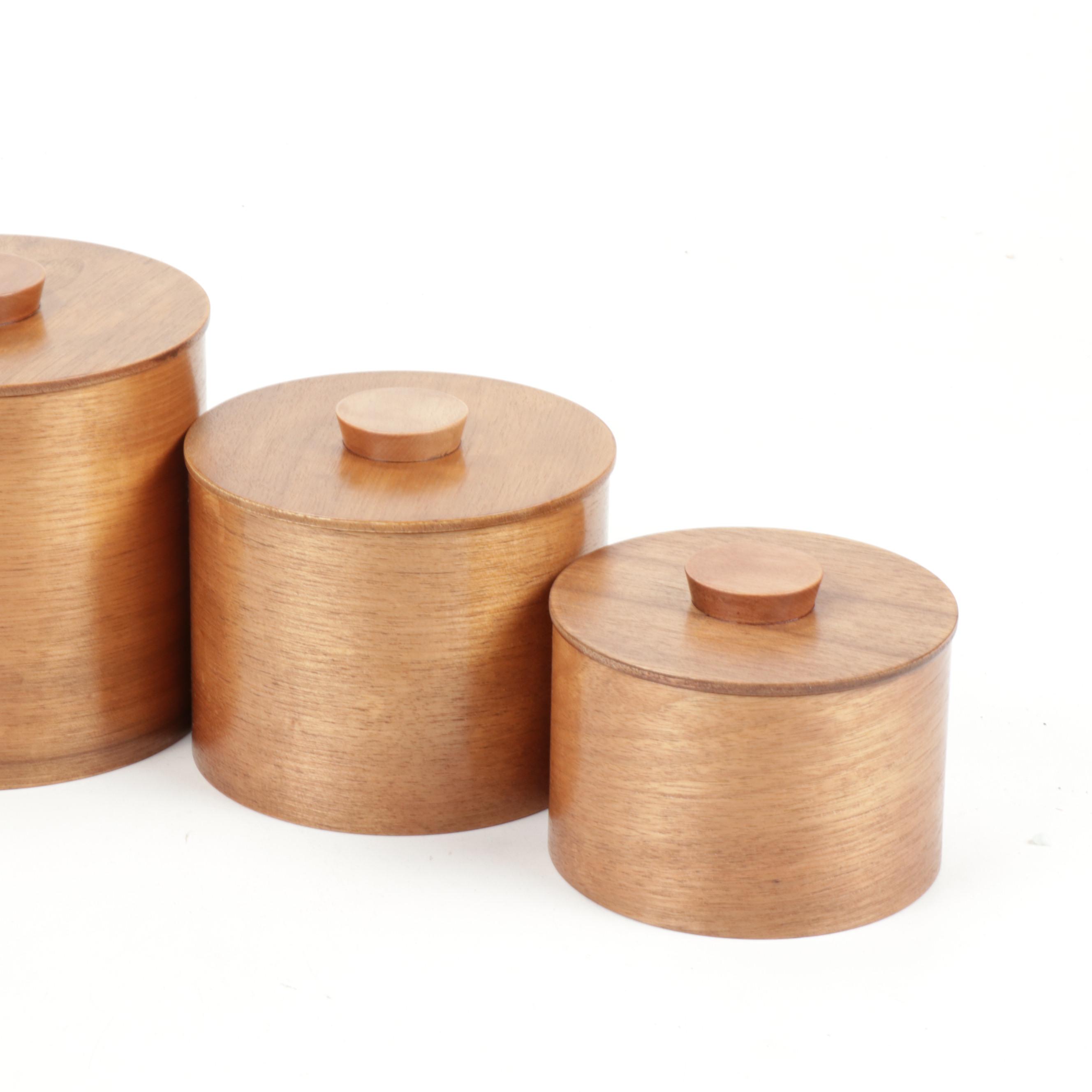 Danish Modern Bentwood Teak Canister Set, Mid20th Century EBTH