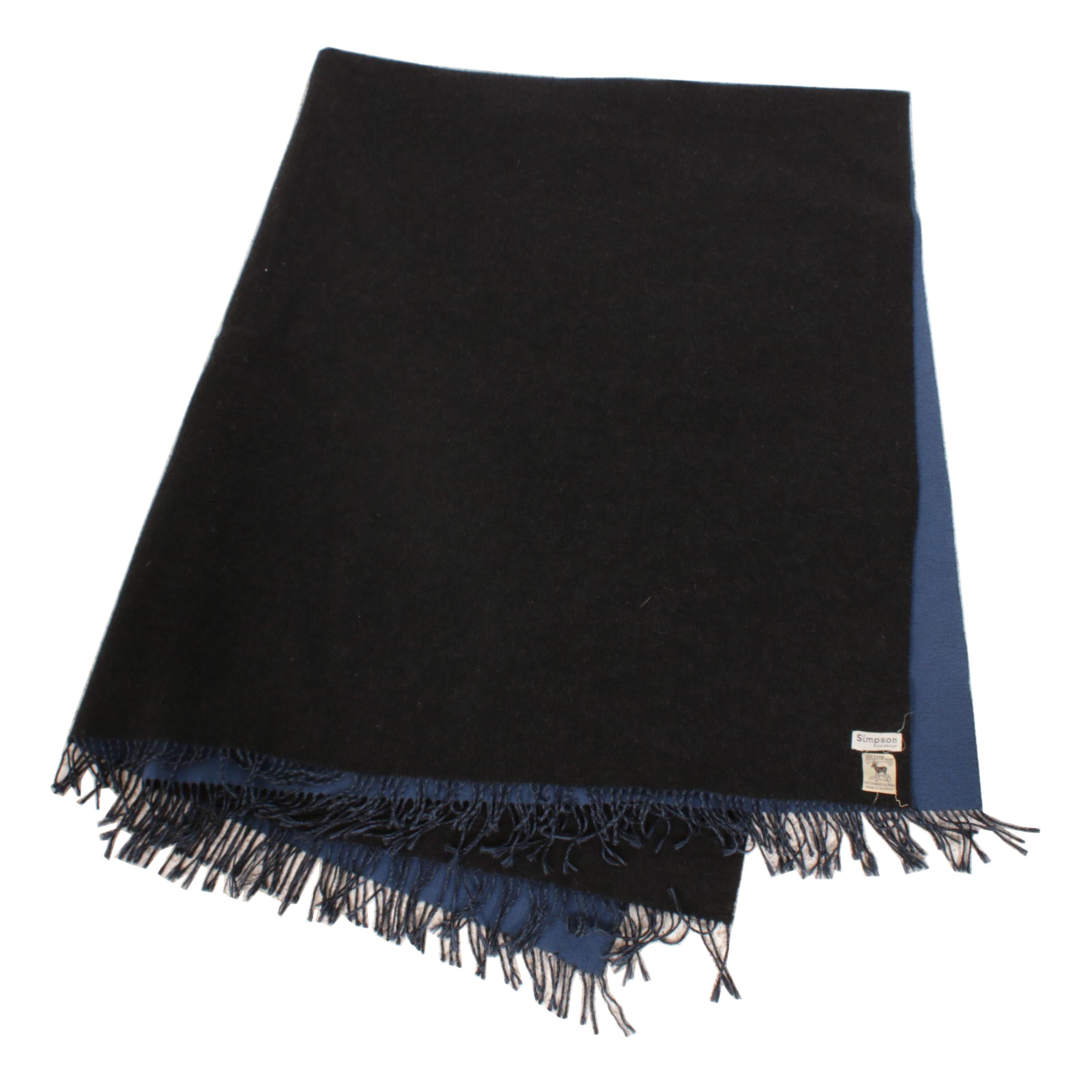 Hilltop Cashmere and Wool Blend Throw Blanket, Mid20th Century EBTH