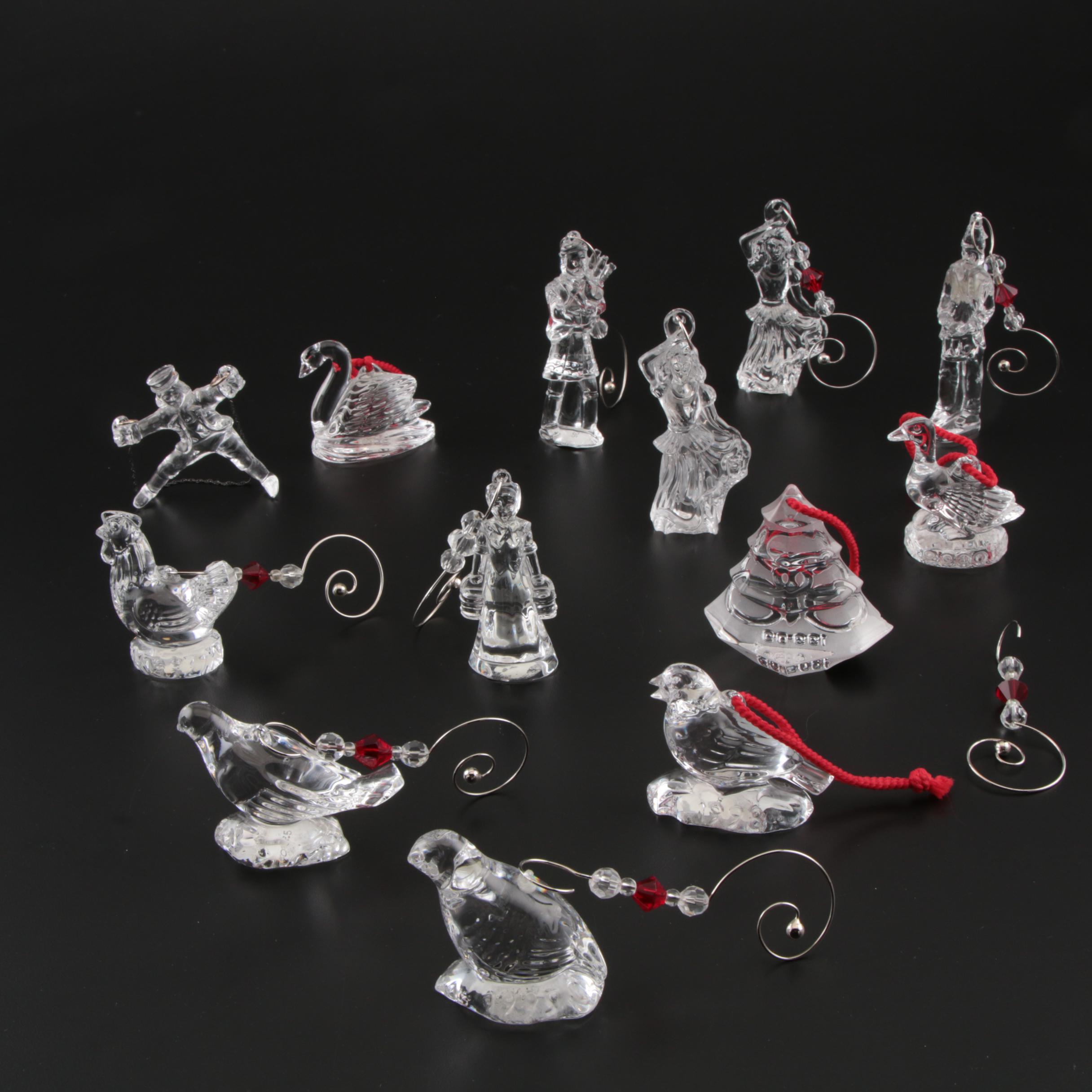 Waterford "Twelve Days of Christmas" Crystal Ornaments EBTH