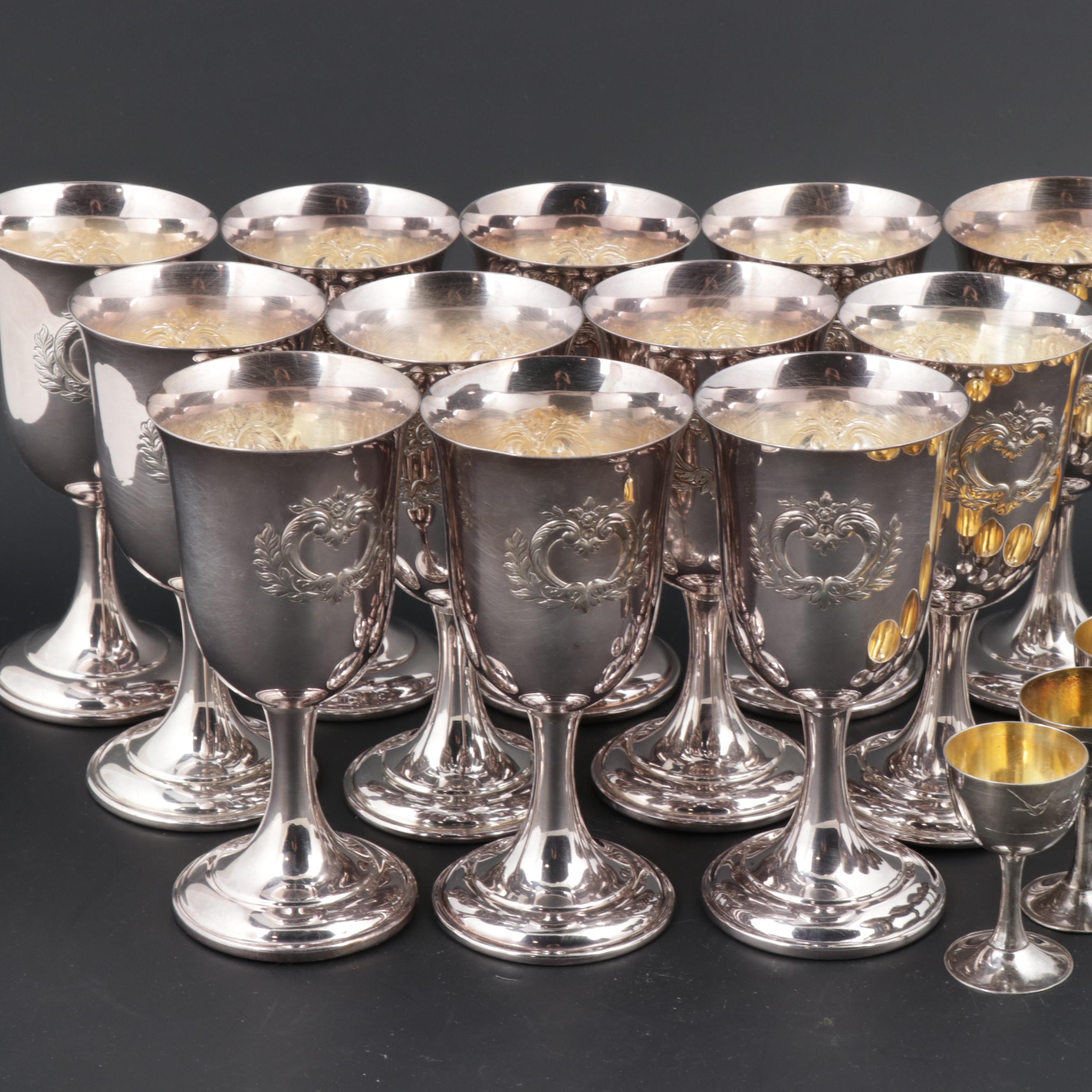 International Silver Co. Wilcox Silver Plate Goblets and Cordial