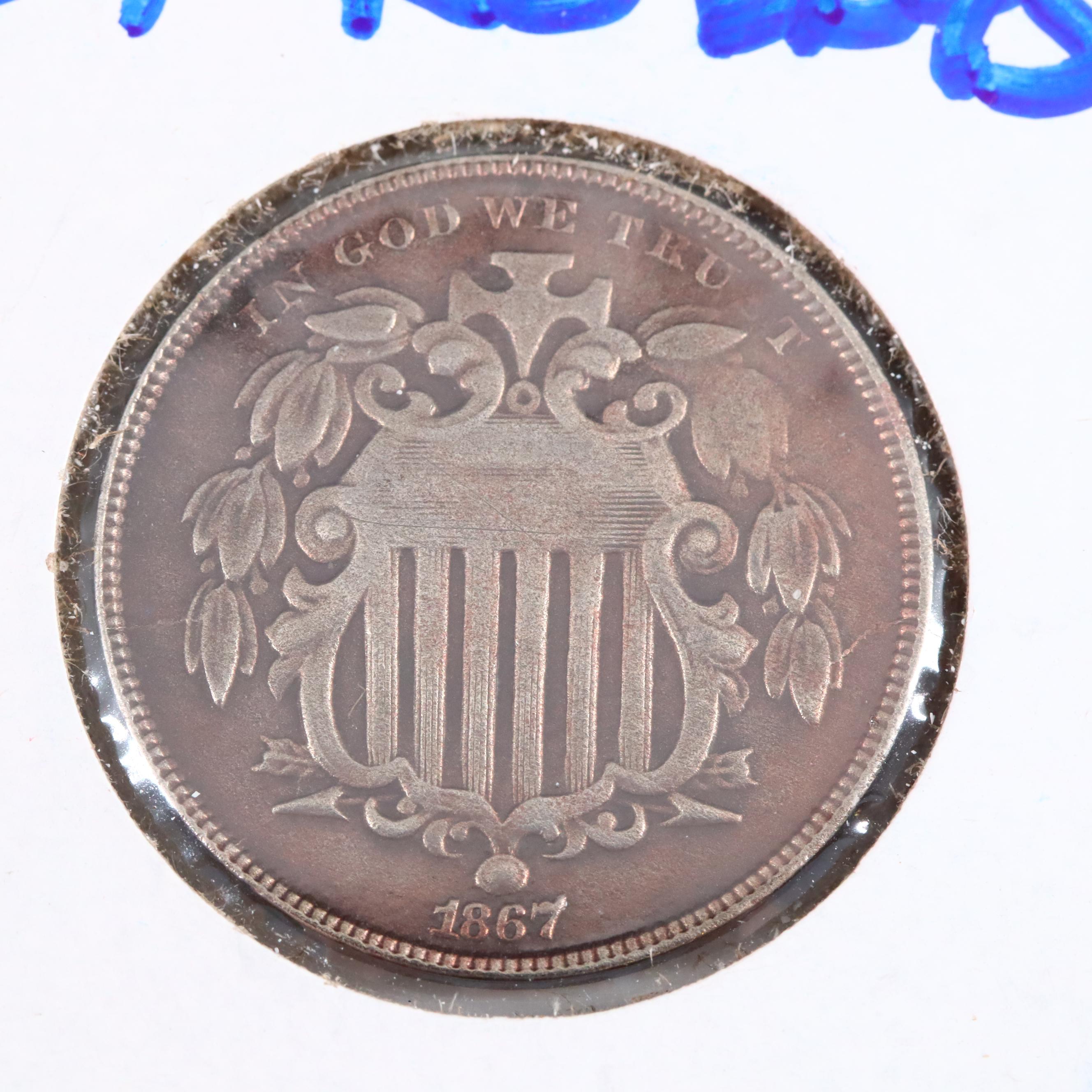 Antique American Nickel Assortment Including Shield and Liberty Nickels