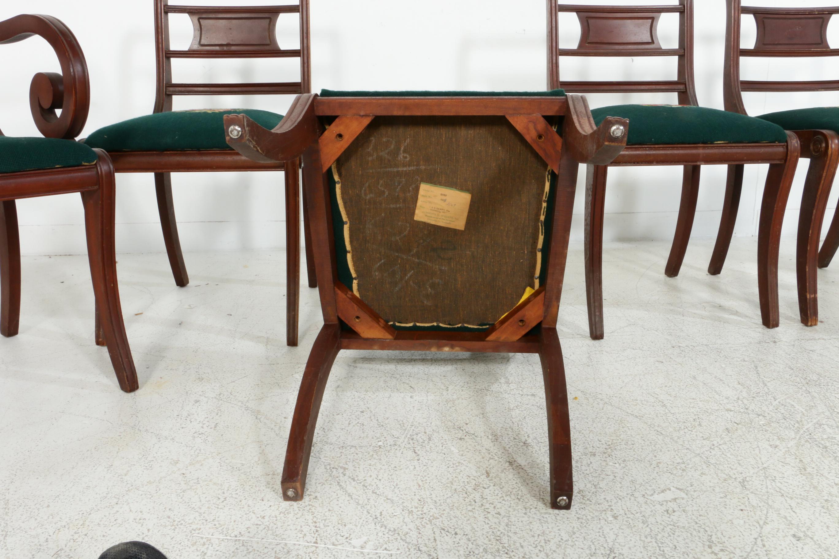 Consider H. Willett, Six Classical Style Cherry Dining Chairs, Early to