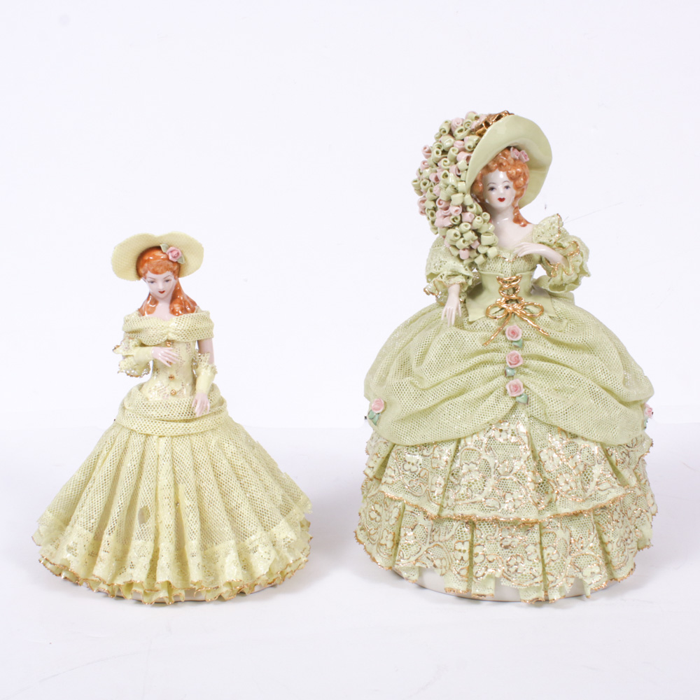 Heirlooms of Tomorrow Porcelain Lace Dress Figurines EBTH