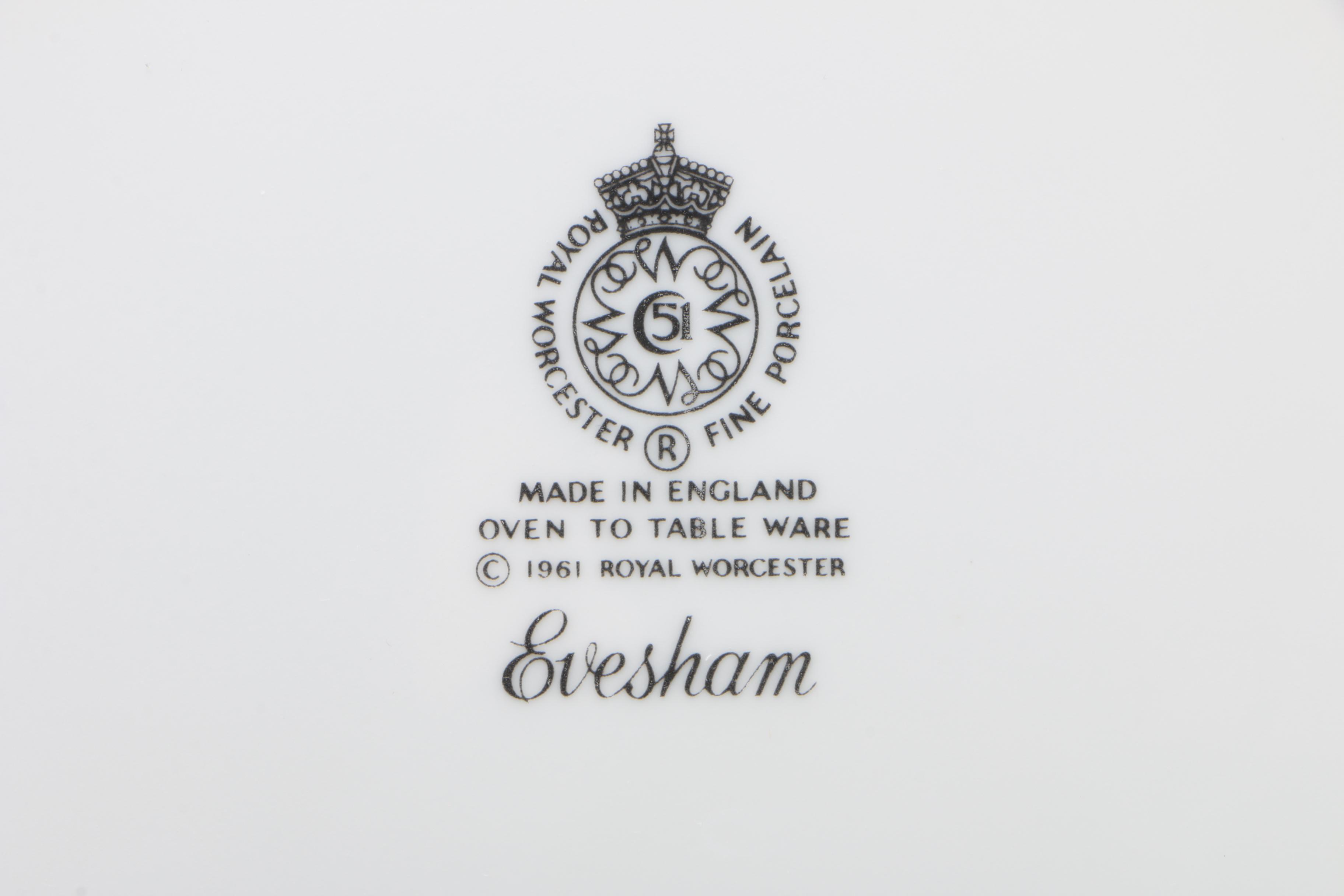 Royal Worcester "Evesham" Porcelain Dinnerware EBTH